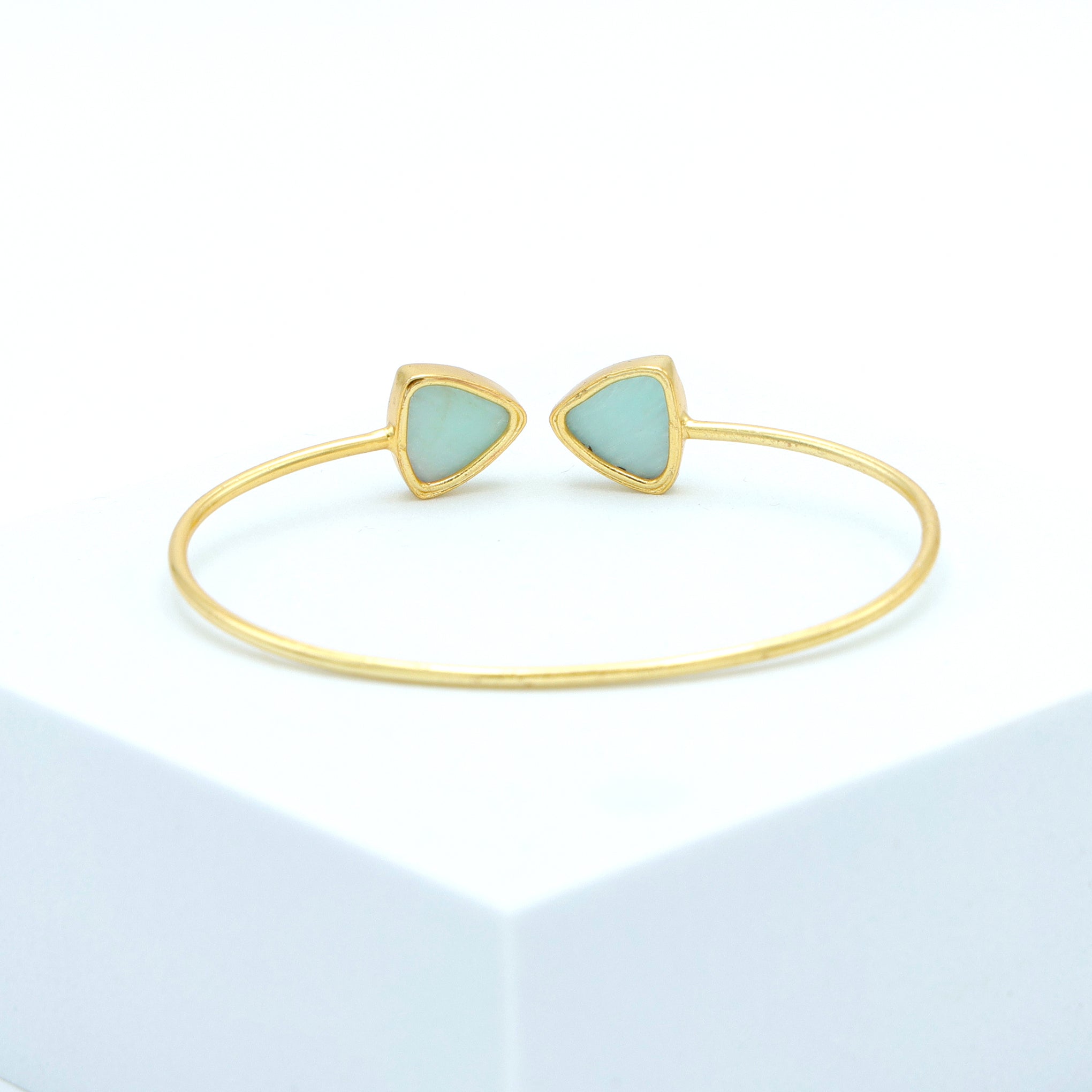 AmazoniteDoubleBangleBraceletGoldPlatedBrassGreenHealingJewelry_5