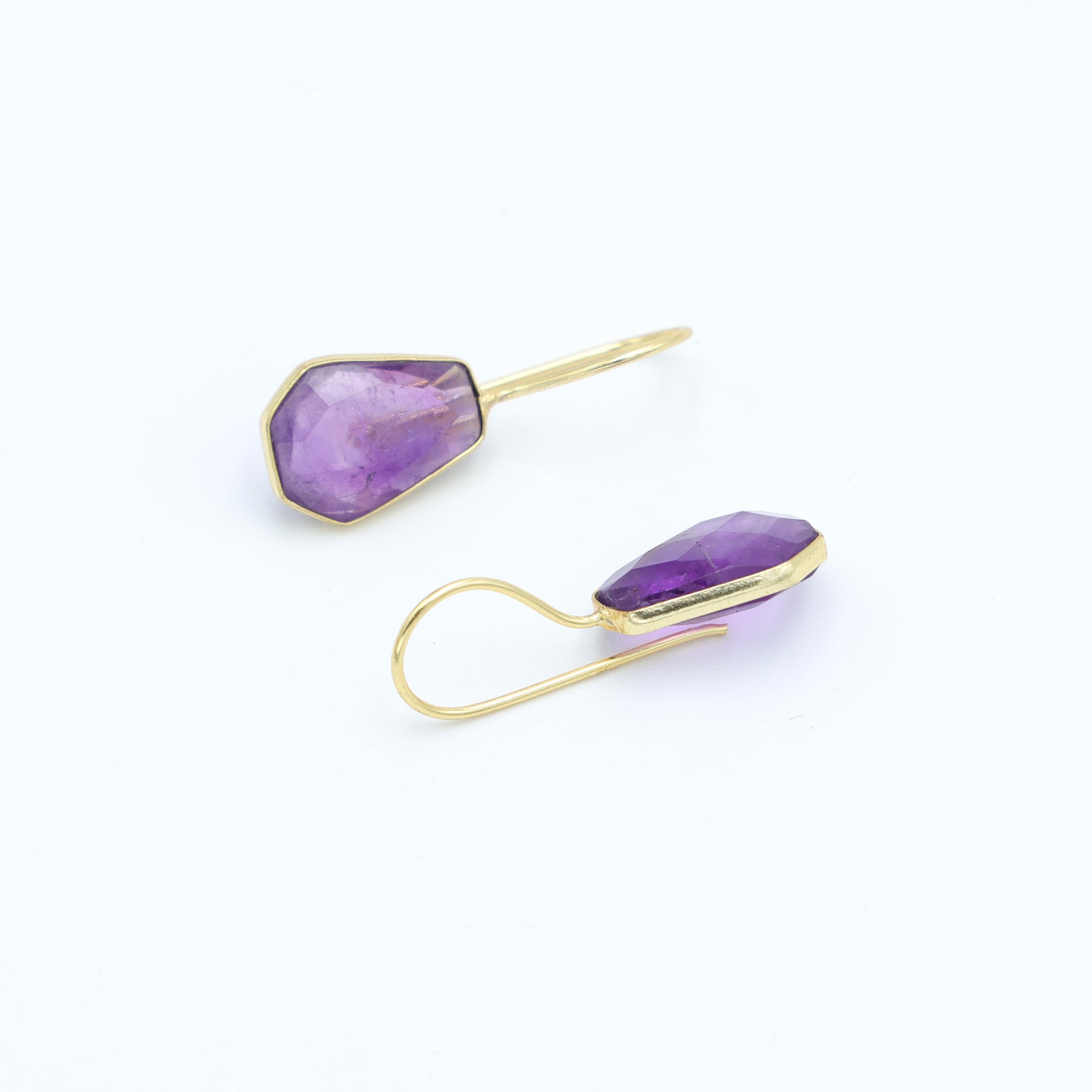 Dua Amethyst Earrings – Elegant Handmade Gold-Plated Party Jewelry - Dua Online