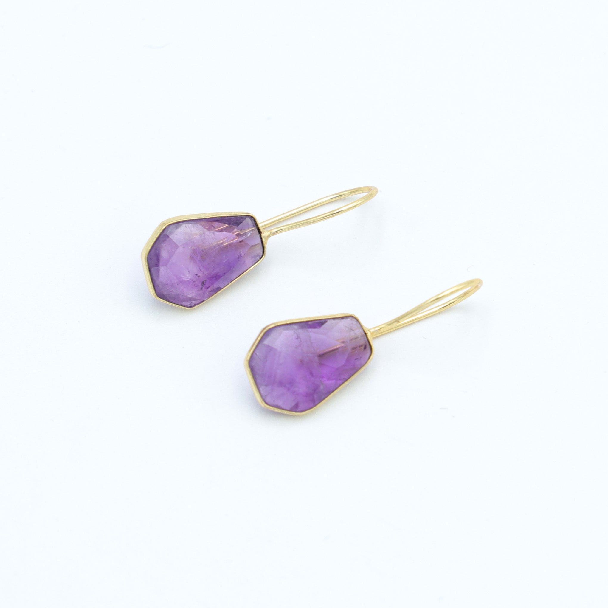 Dua Amethyst Earrings – Elegant Handmade Gold-Plated Party Jewelry - Dua Online
