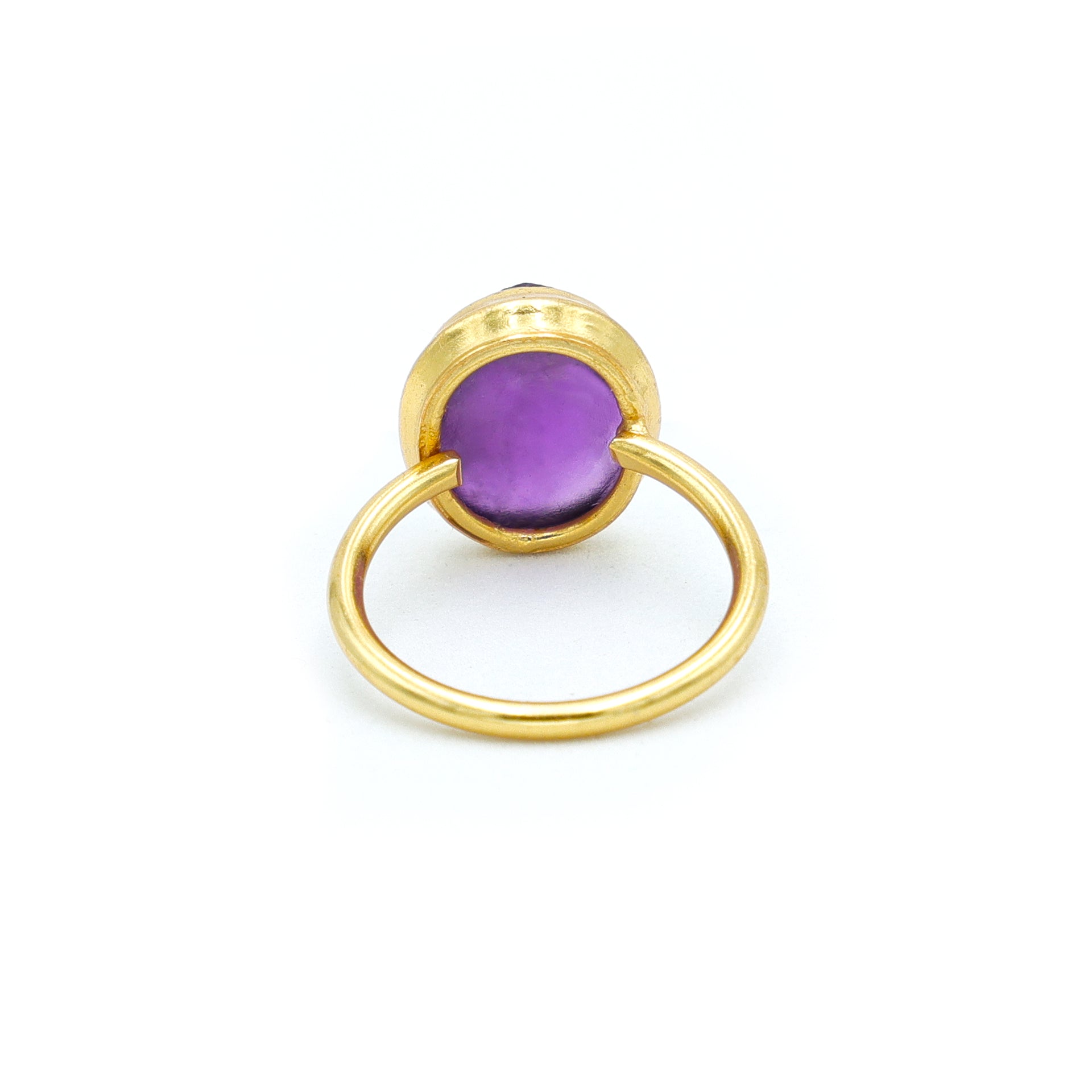 Dua Amethyst Oval Ring – Luxury Gold-Plated Birthstone Jewelry - Dua Online
