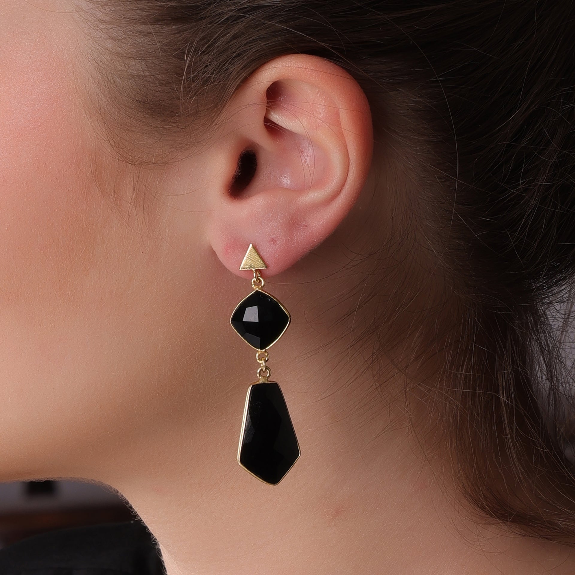DuaBlackOnyxCushionTieEarrings_HandmadeGold-PlatedElegantJewelry