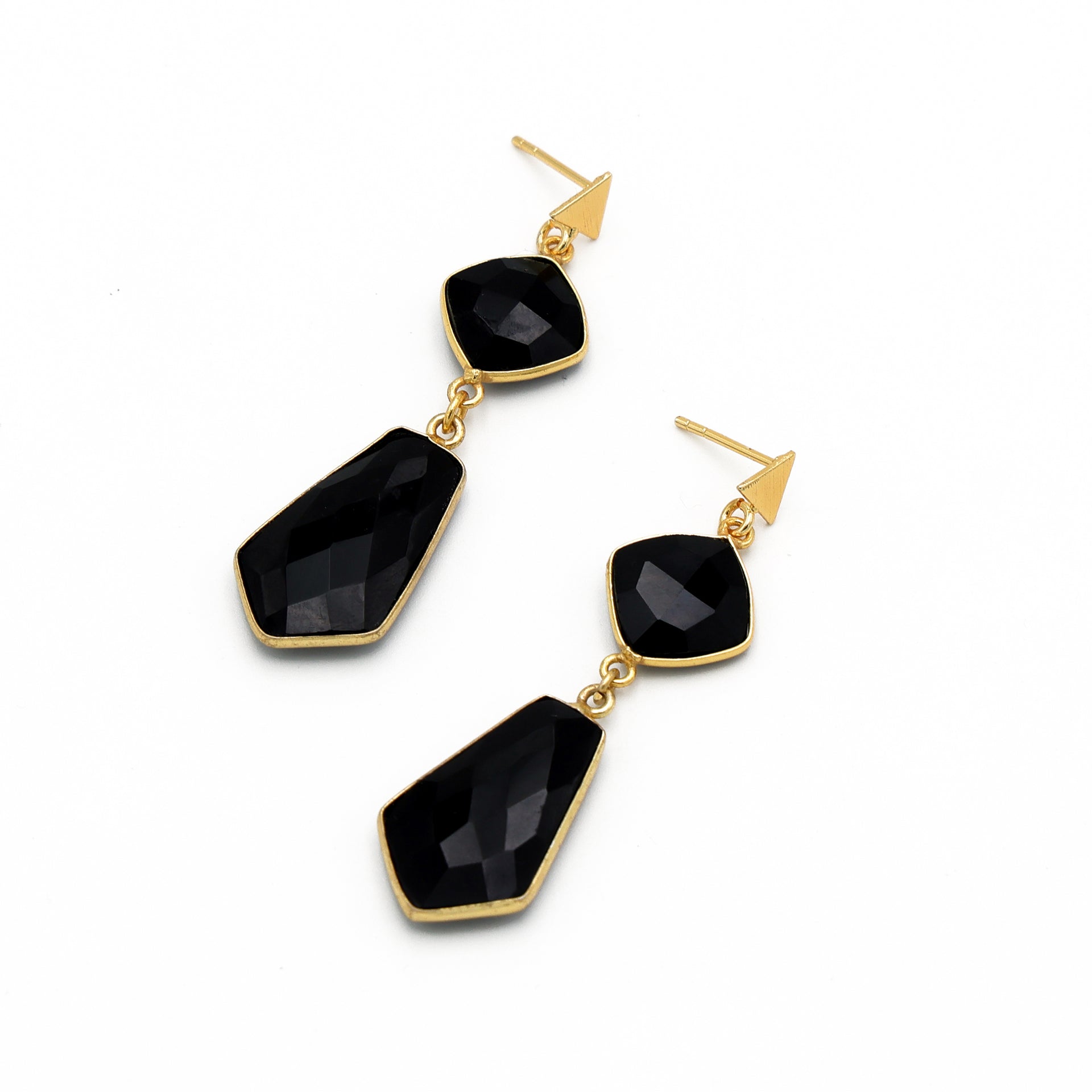 DuaBlackOnyxCushionTieEarrings_HandmadeGold-PlatedElegantJewelry