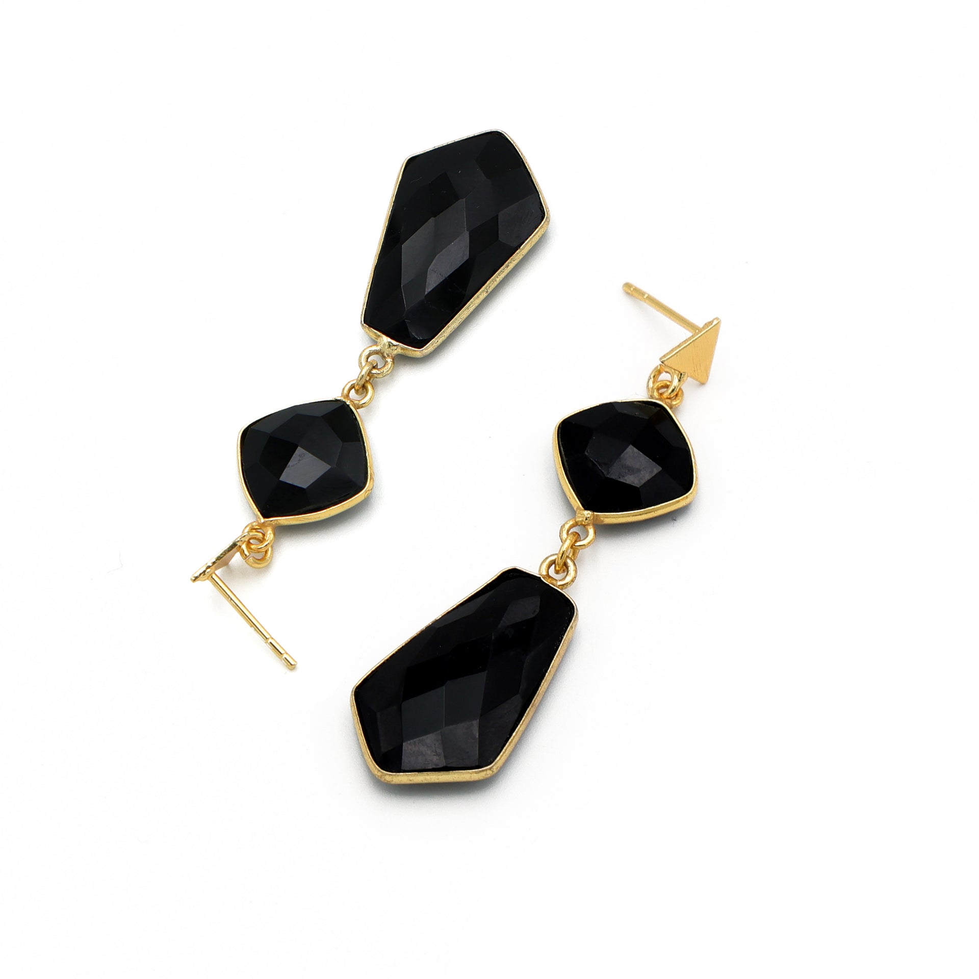DuaBlackOnyxCushionTieEarrings_HandmadeGold-PlatedElegantJewelry