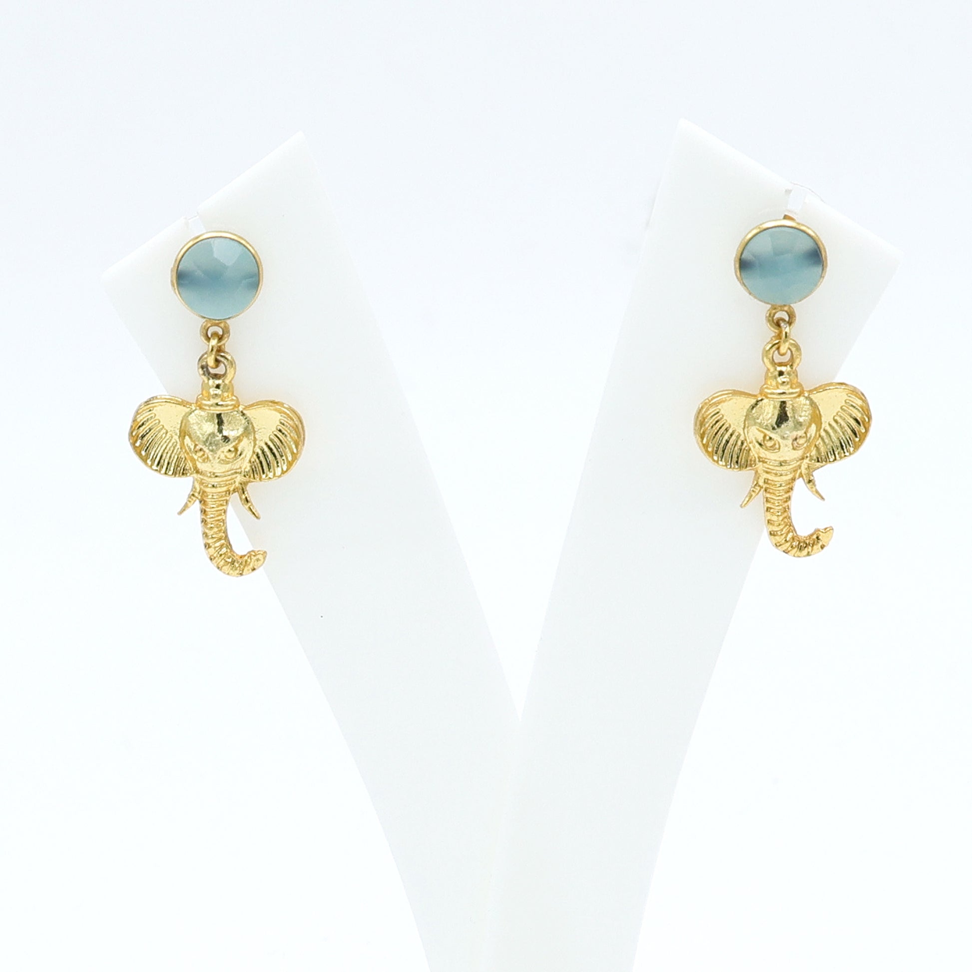 DuaBlueChalcedonyGaneshEarrings_HandcraftedGold-PlatedUniqueJewelry_3