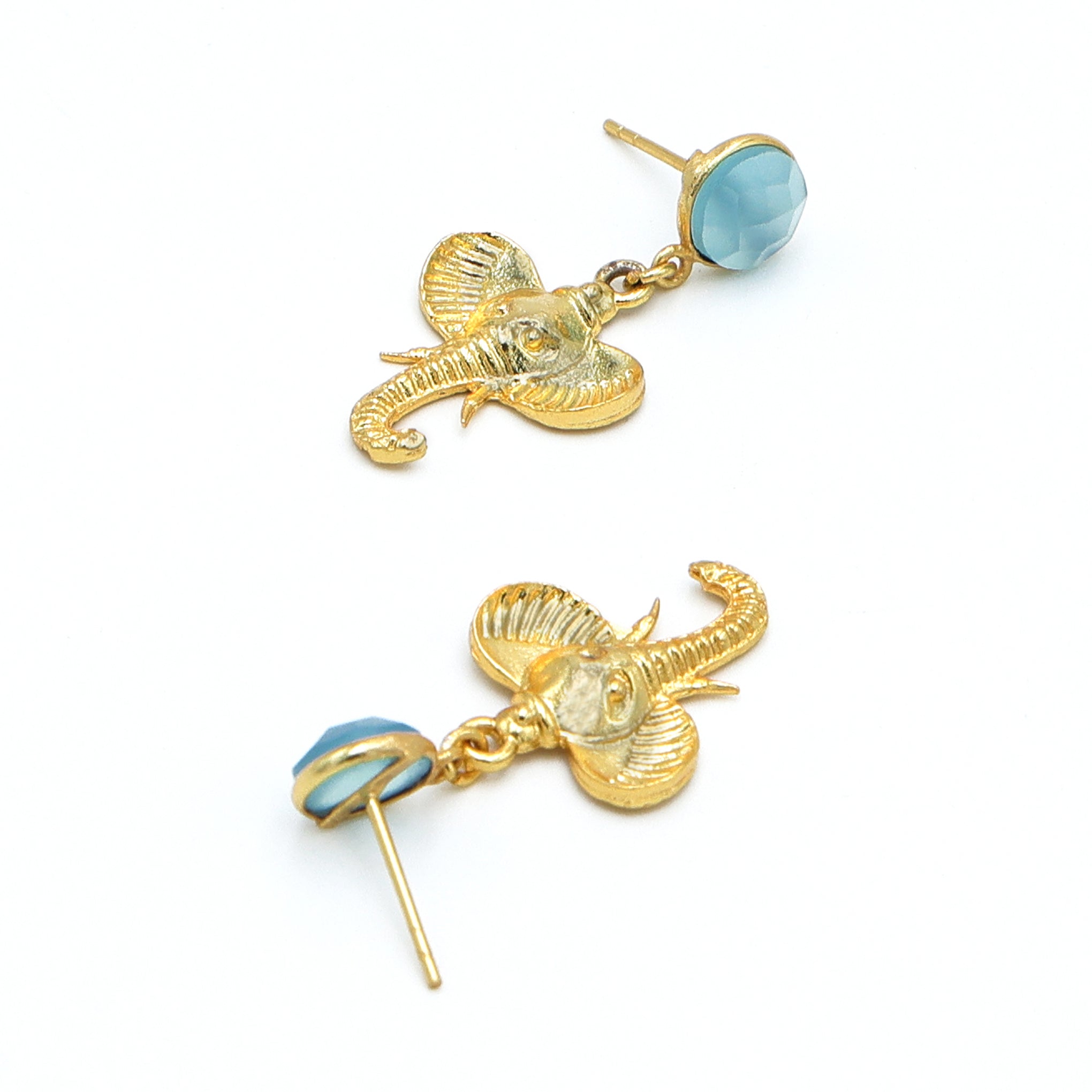 DuaBlueChalcedonyGaneshEarrings_HandcraftedGold-PlatedUniqueJewelry_5