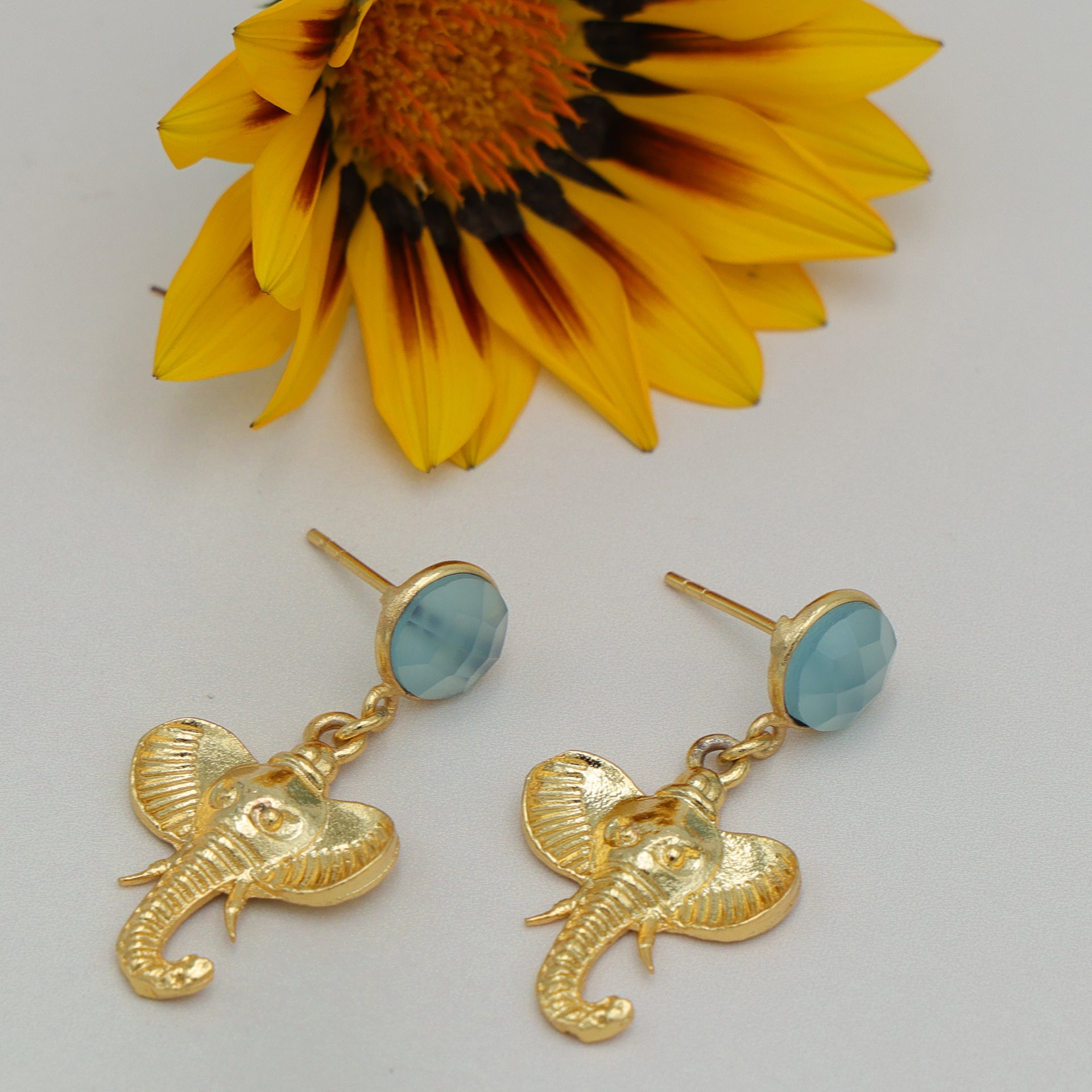 DuaBlueChalcedonyGaneshEarrings_HandcraftedGold-PlatedUniqueJewelry_6