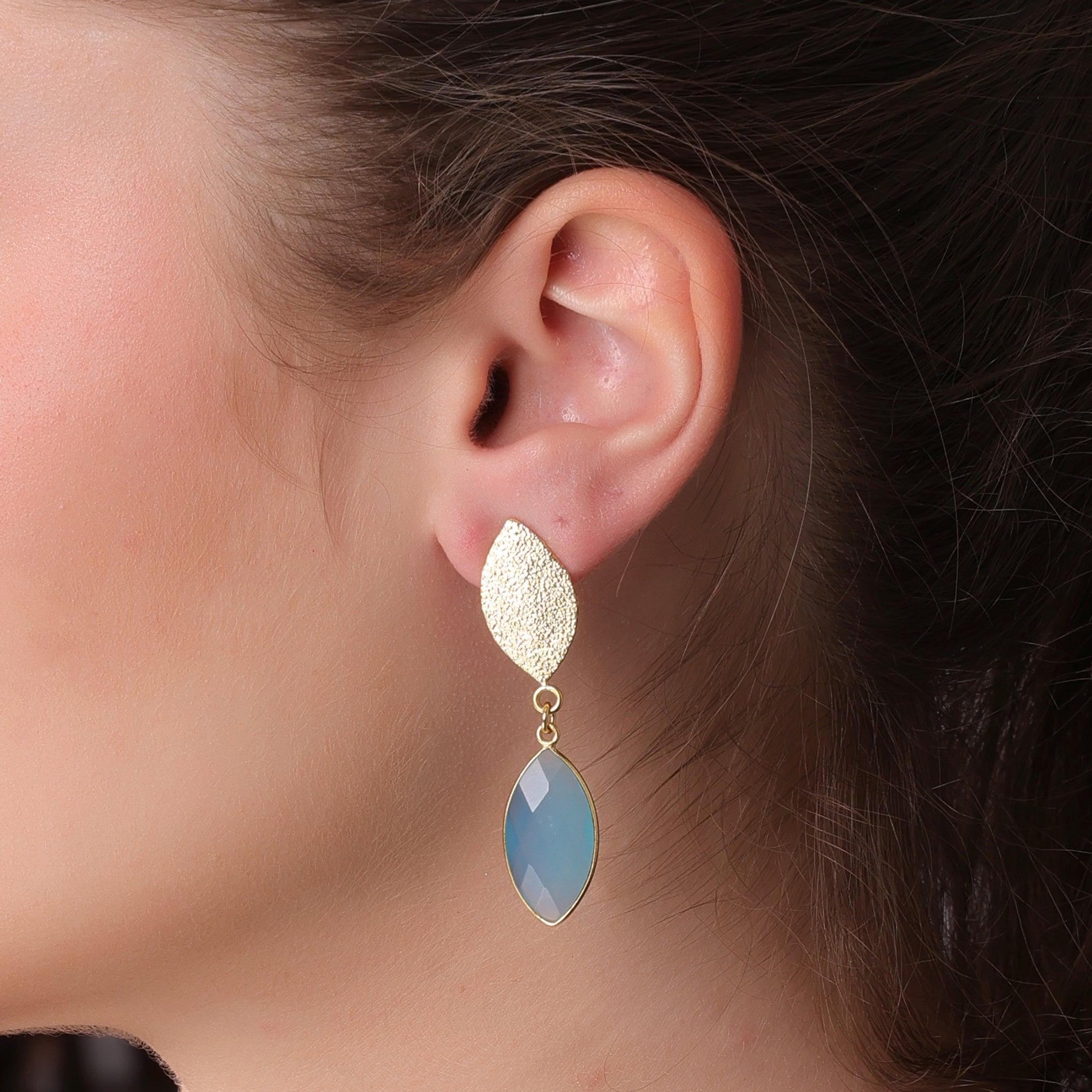 DuaBlueChalcedonyMarquiseEarrings_HandcraftedGold-PlatedElegantJewelry