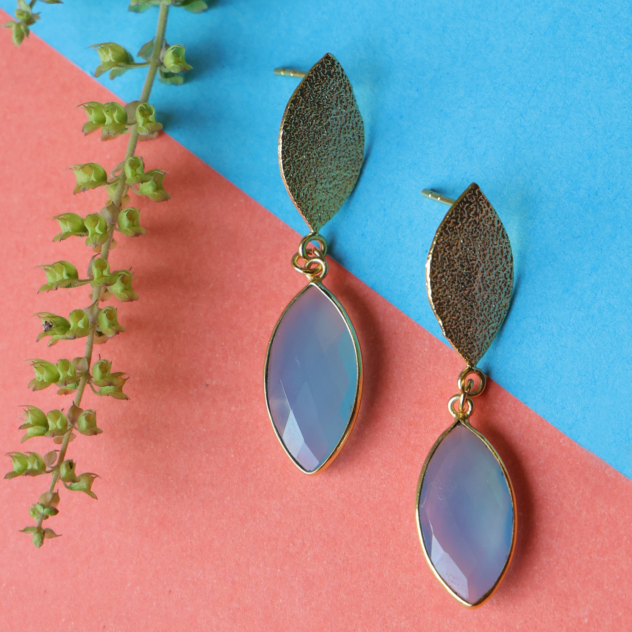 DuaBlueChalcedonyMarquiseEarrings_HandcraftedGold-PlatedElegantJewelry_5