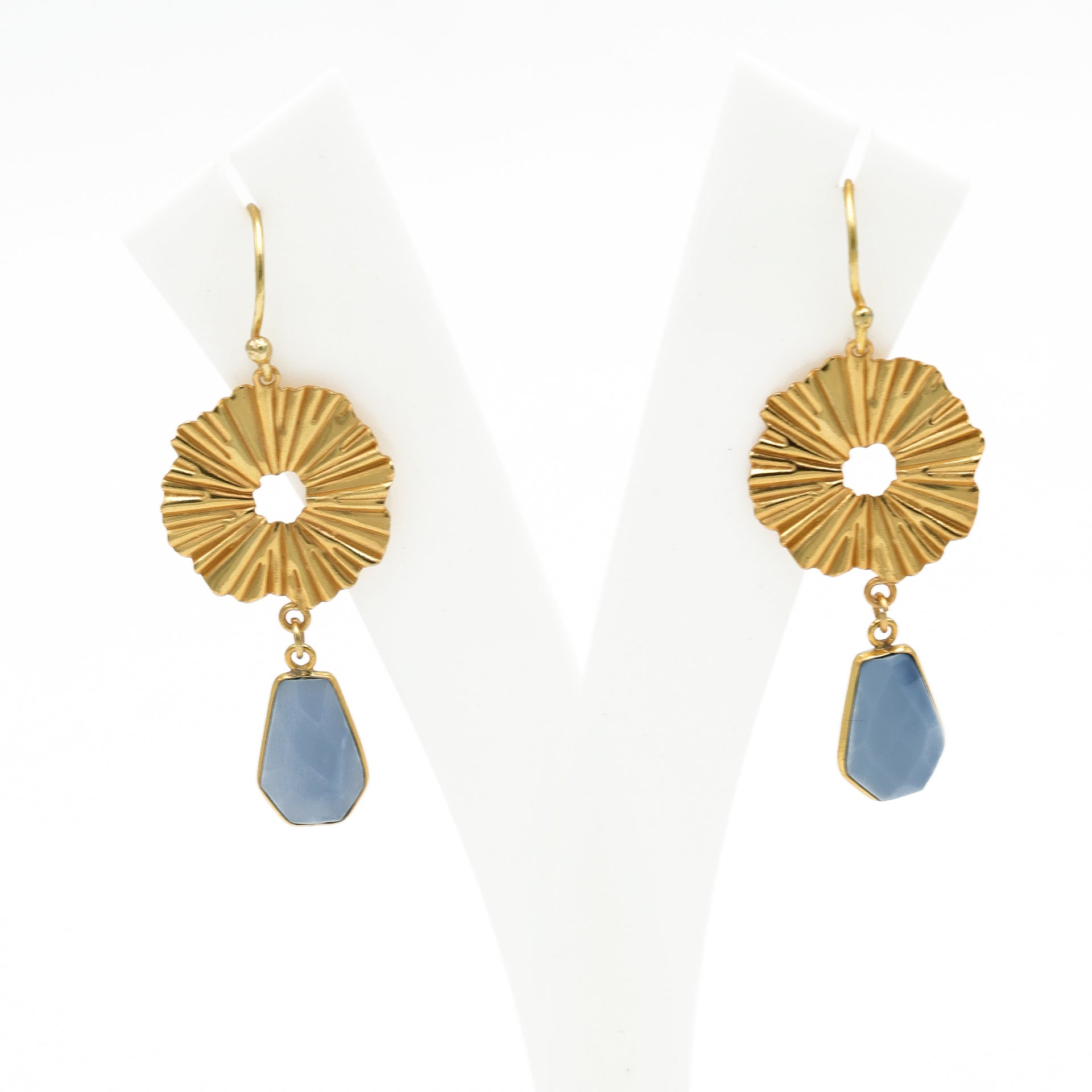 DuaBlueOpalWideHexagonEarrings_HandmadeGold-PlatedStatementJewelry