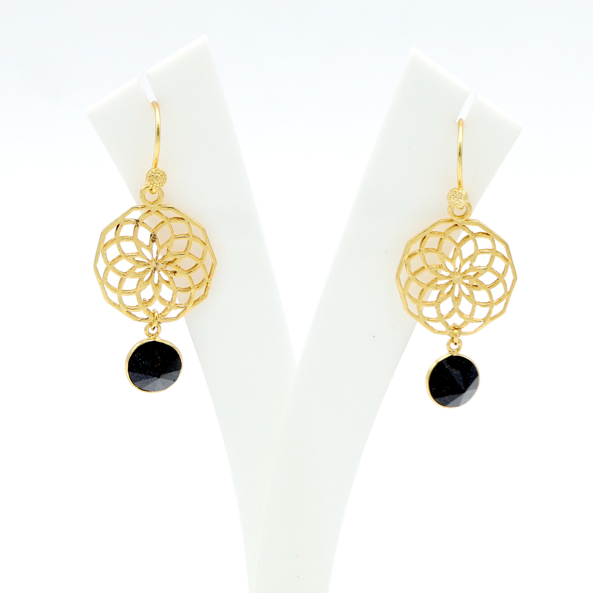 DuaBlueSunstoneConeEarrings_HandmadeGold-PlatedElegantJewelry_3