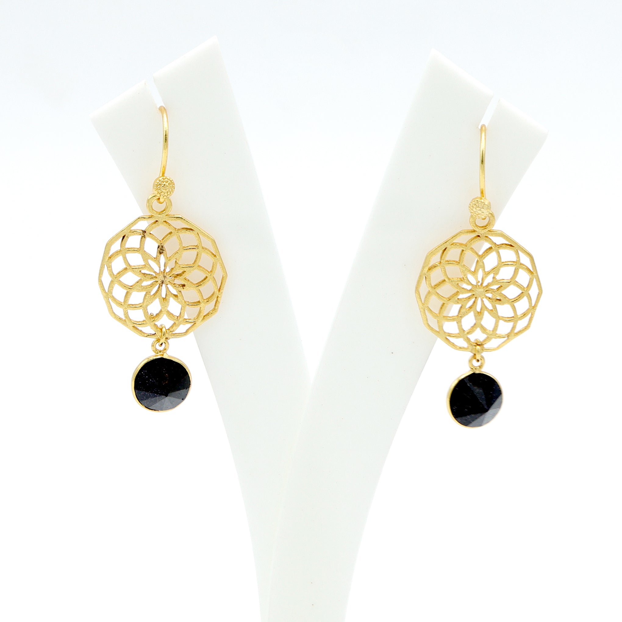 DuaBlueSunstoneConeEarrings_HandmadeGold-PlatedElegantJewelry_3