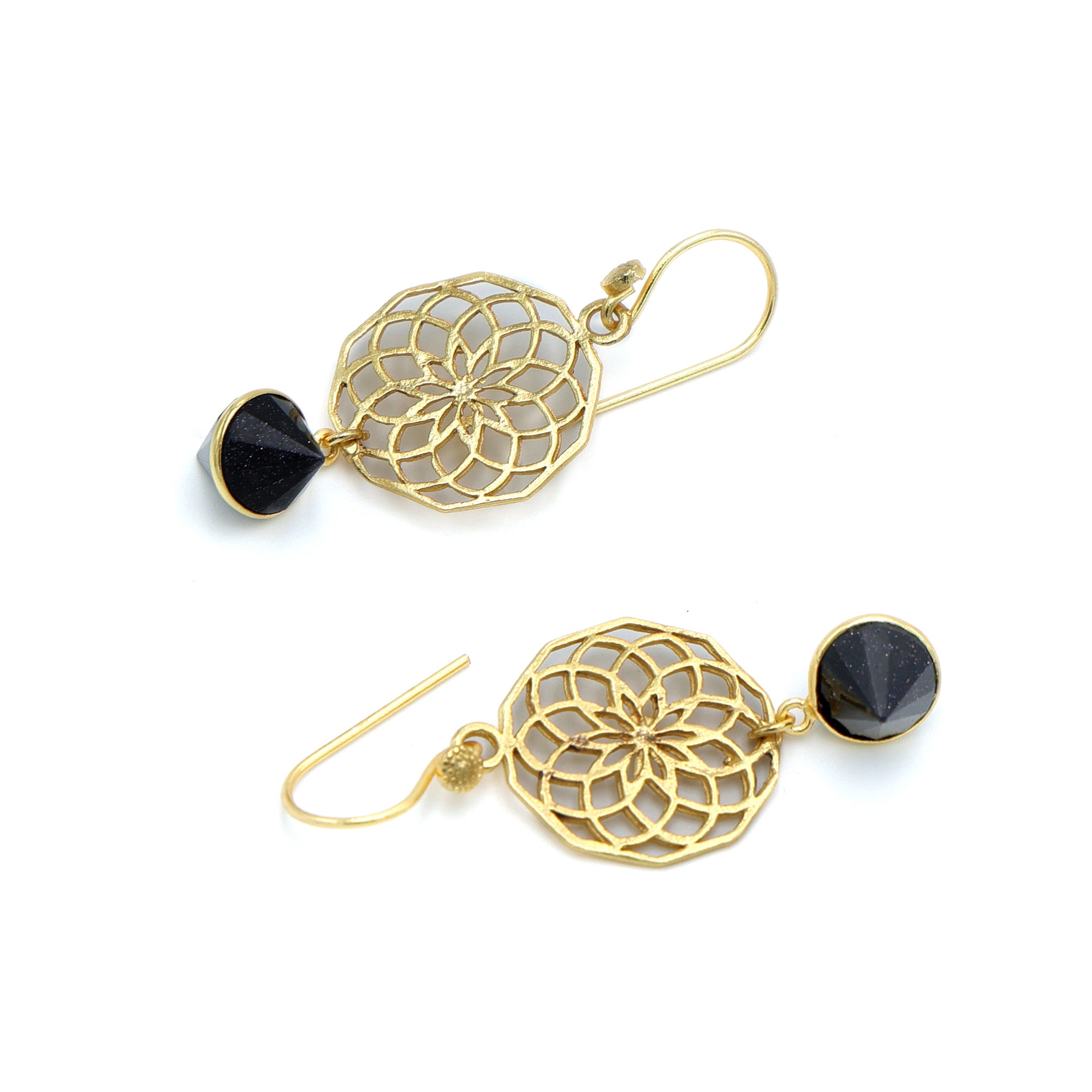 DuaBlueSunstoneConeEarrings_HandmadeGold-PlatedElegantJewelry_5