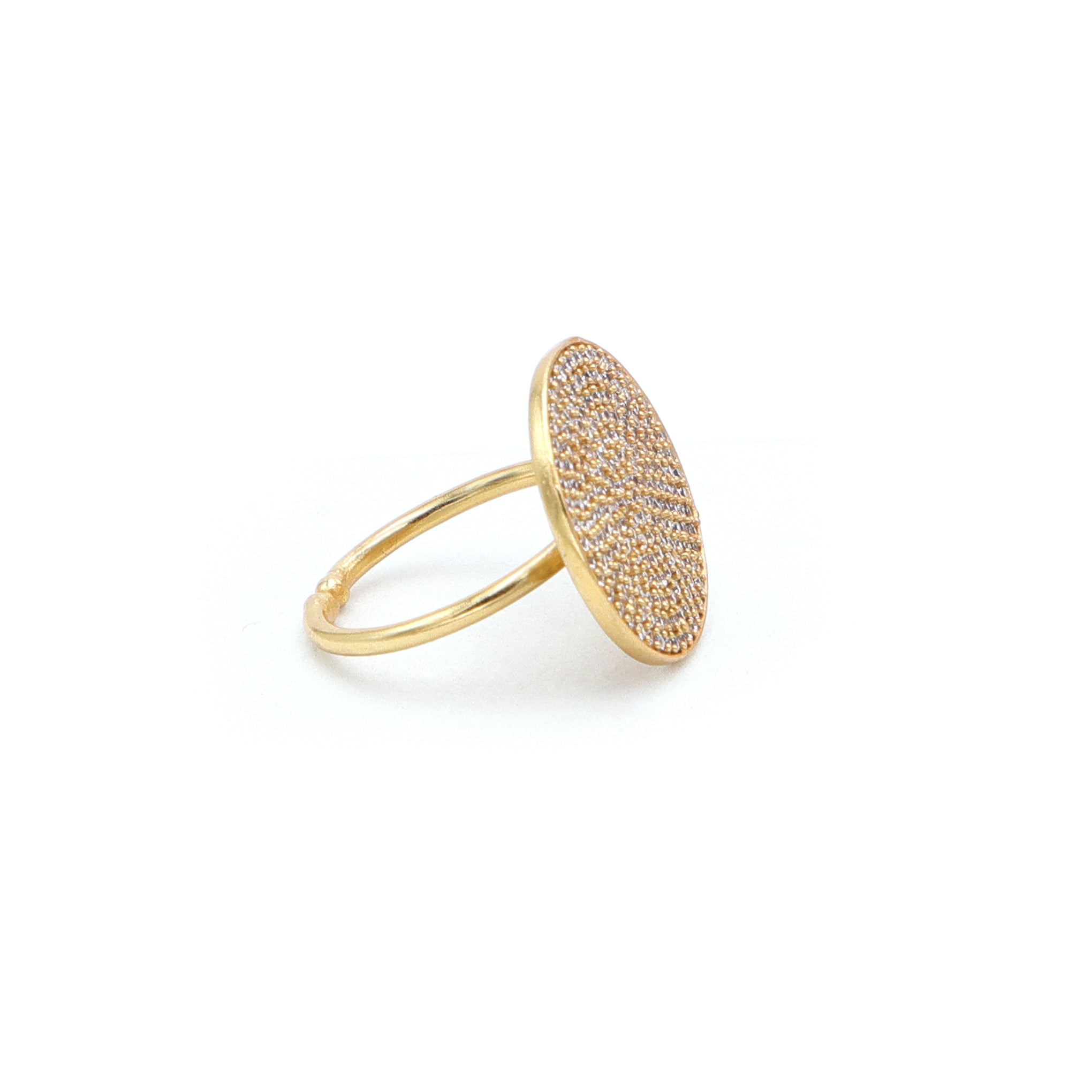 Dua CZ Round Ring – Sparkling Cubic Zirconia Gold-Plated Engagement Jewelry - Dua Online