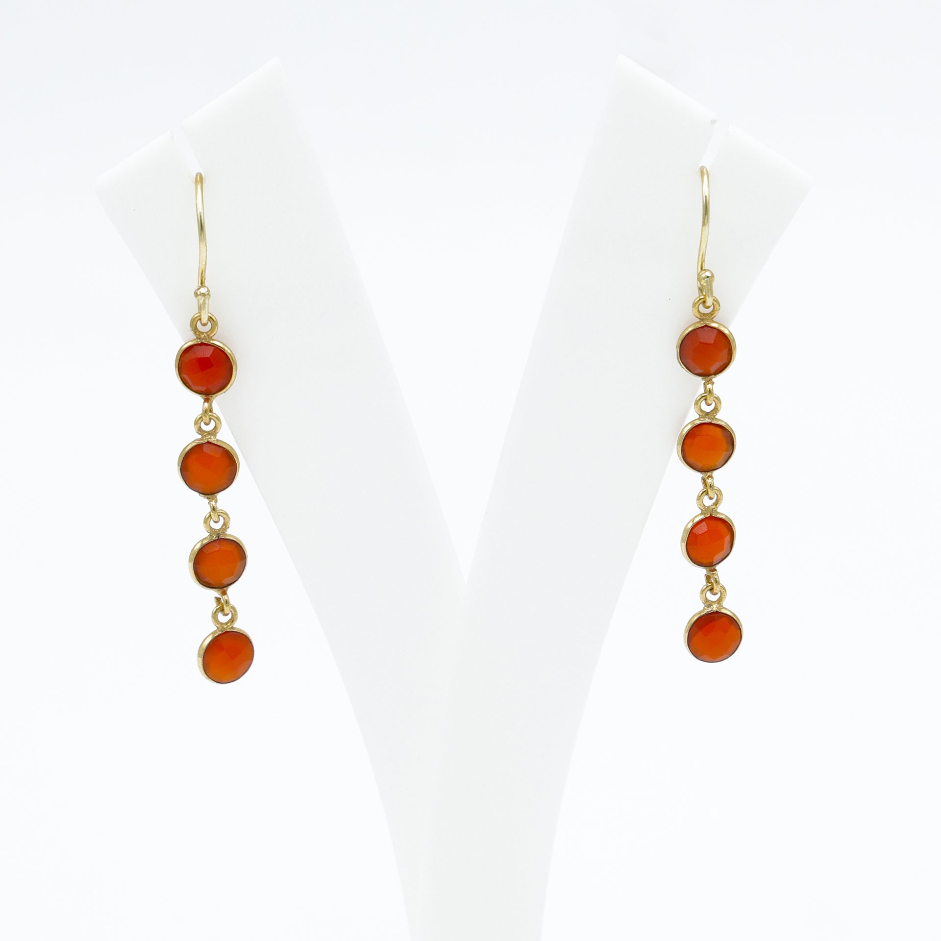 DuaCarnelianCHALCEDONYdonyRoundEarrings_HandmadeGold-PlatedStatementJewelry