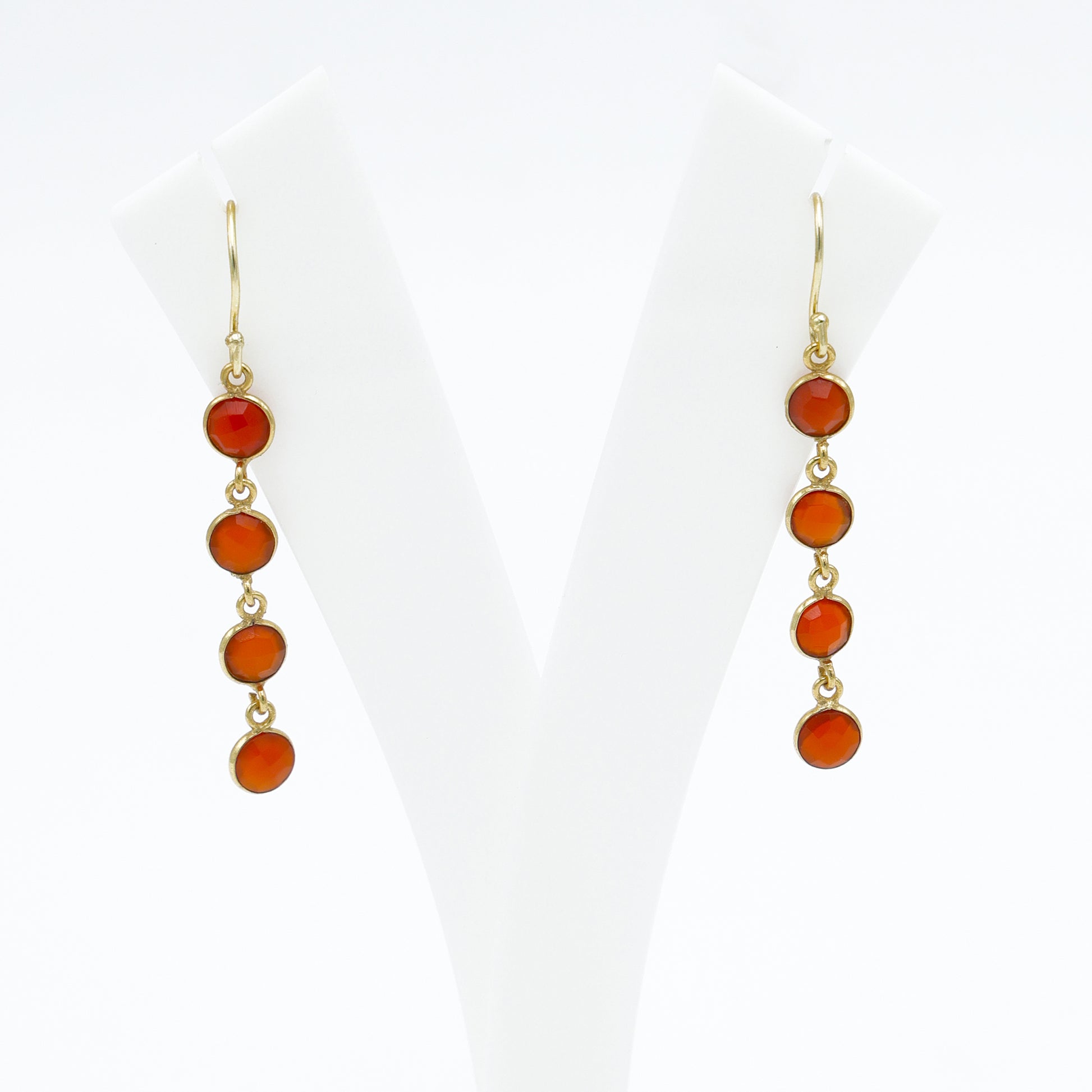 DuaCarnelianCHALCEDONYdonyRoundEarrings_HandmadeGold-PlatedStatementJewelry
