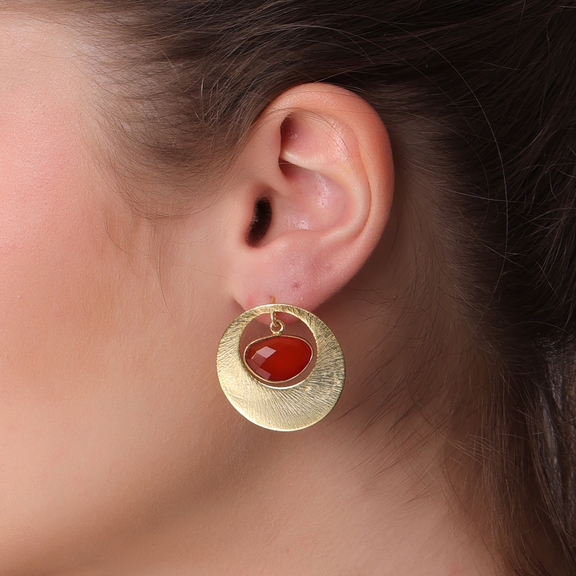 DuaCarnelianChalcedonyEarrings_HandmadeGold-PlatedStatementJewelry