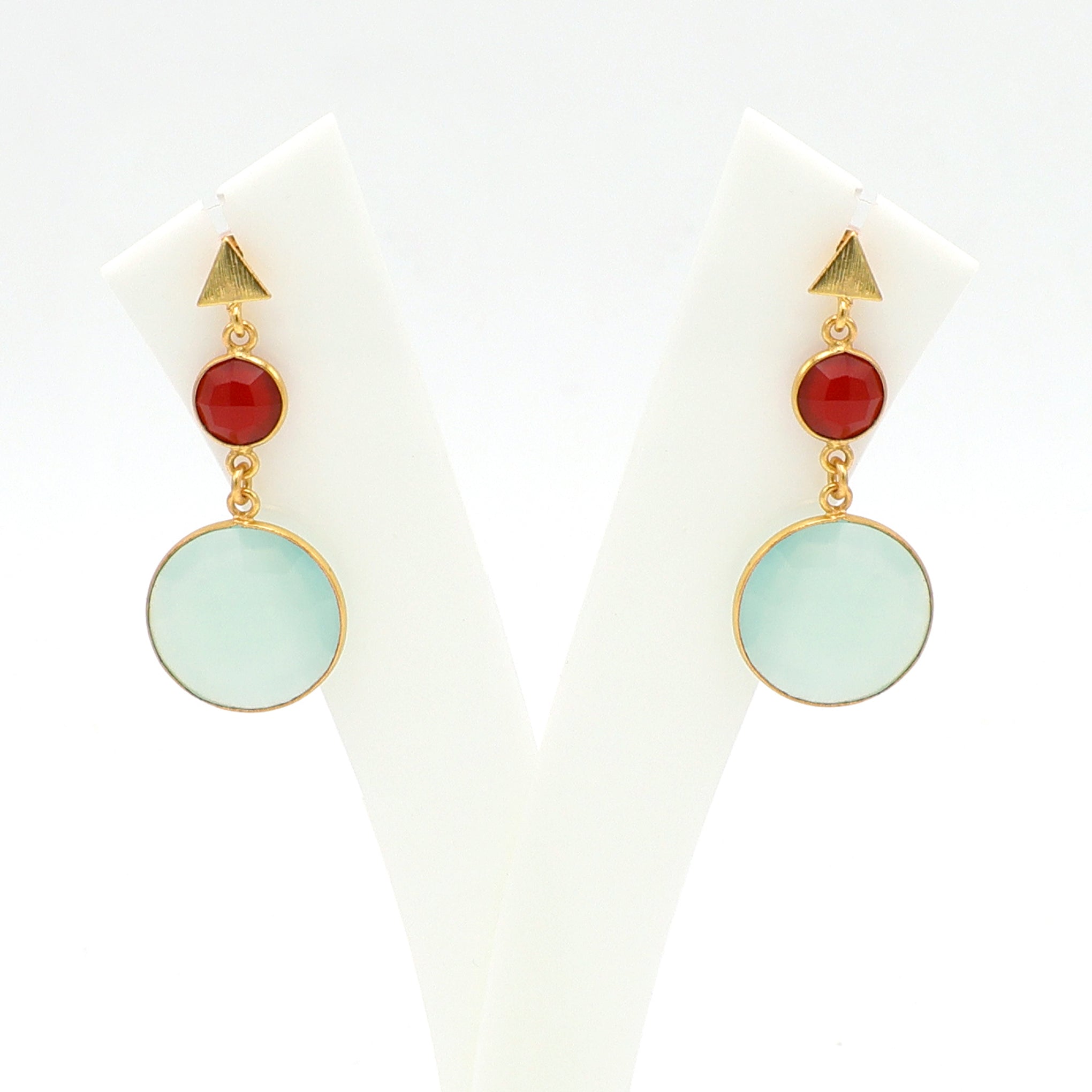 DuaCarnelianChalcedonyandBlueChalcedonyEarrings_HandmadeGold-PlatedElegantJewelry_3
