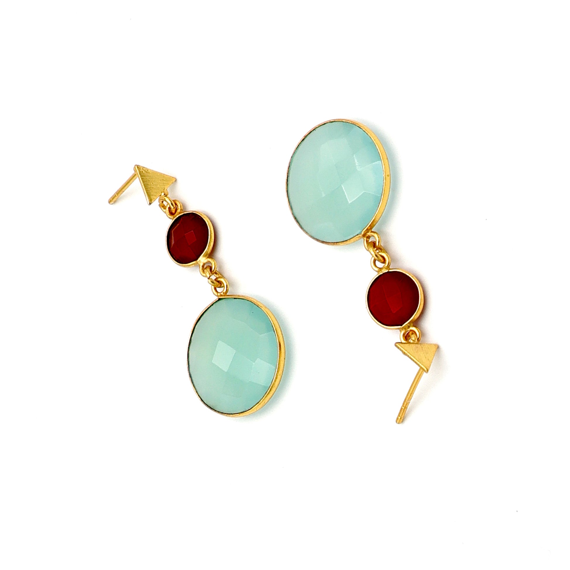 DuaCarnelianChalcedonyandBlueChalcedonyEarrings_HandmadeGold-PlatedElegantJewelry_4