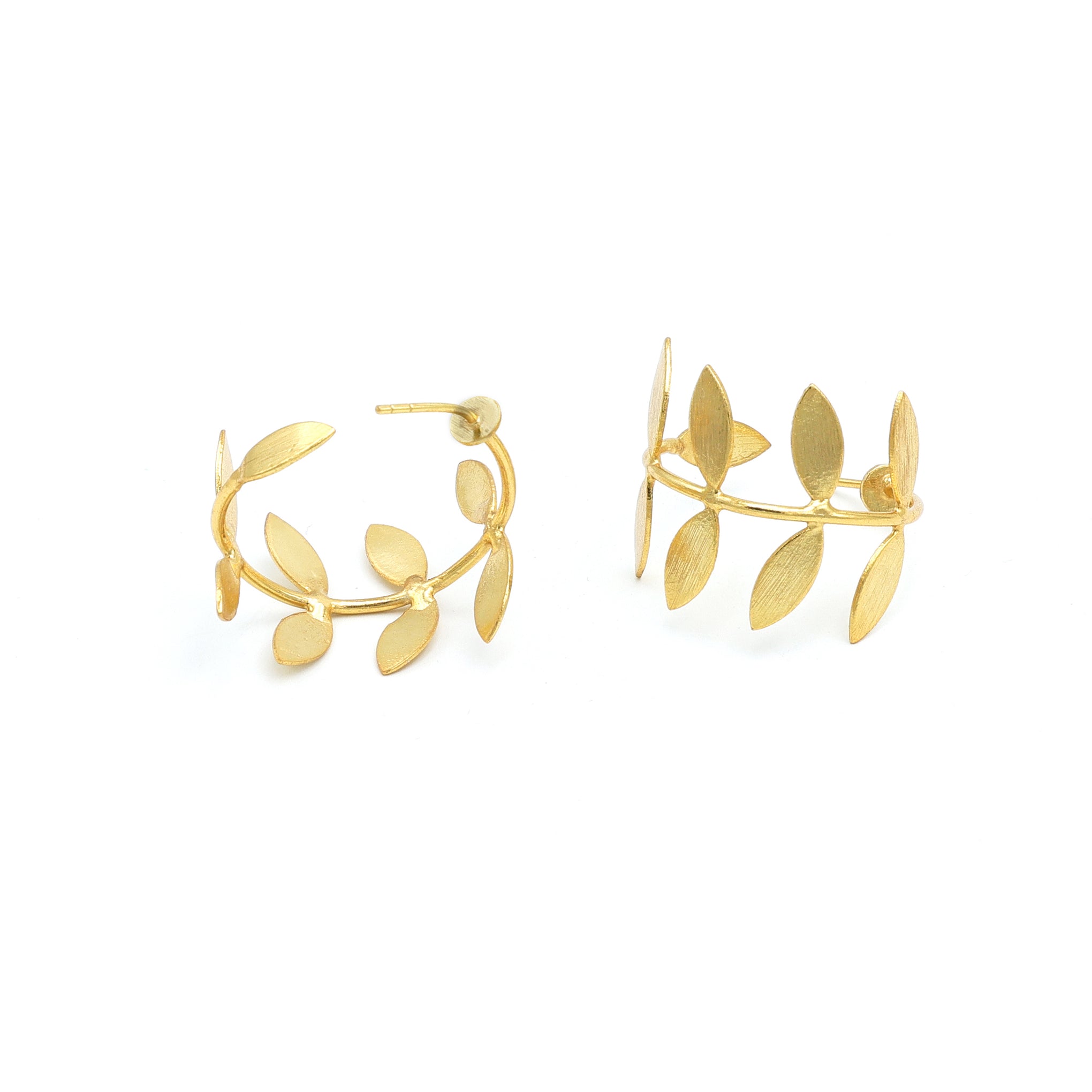 Dua Classic Gold-Plated Hoop Earrings – Timeless Handcrafted Jewelry for Women