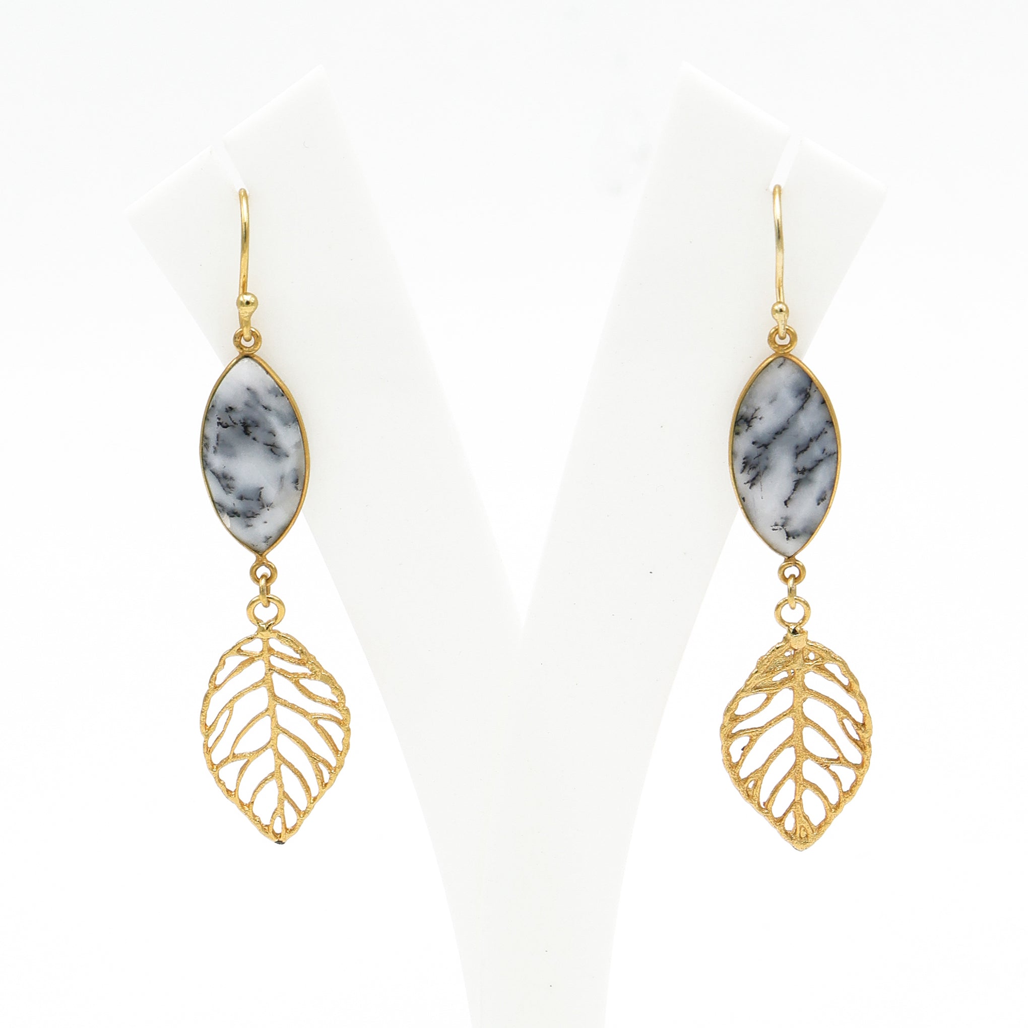 DuaDendriteOpalMarquiseEarrings_HandmadeGold-PlatedElegantJewelryforWomen