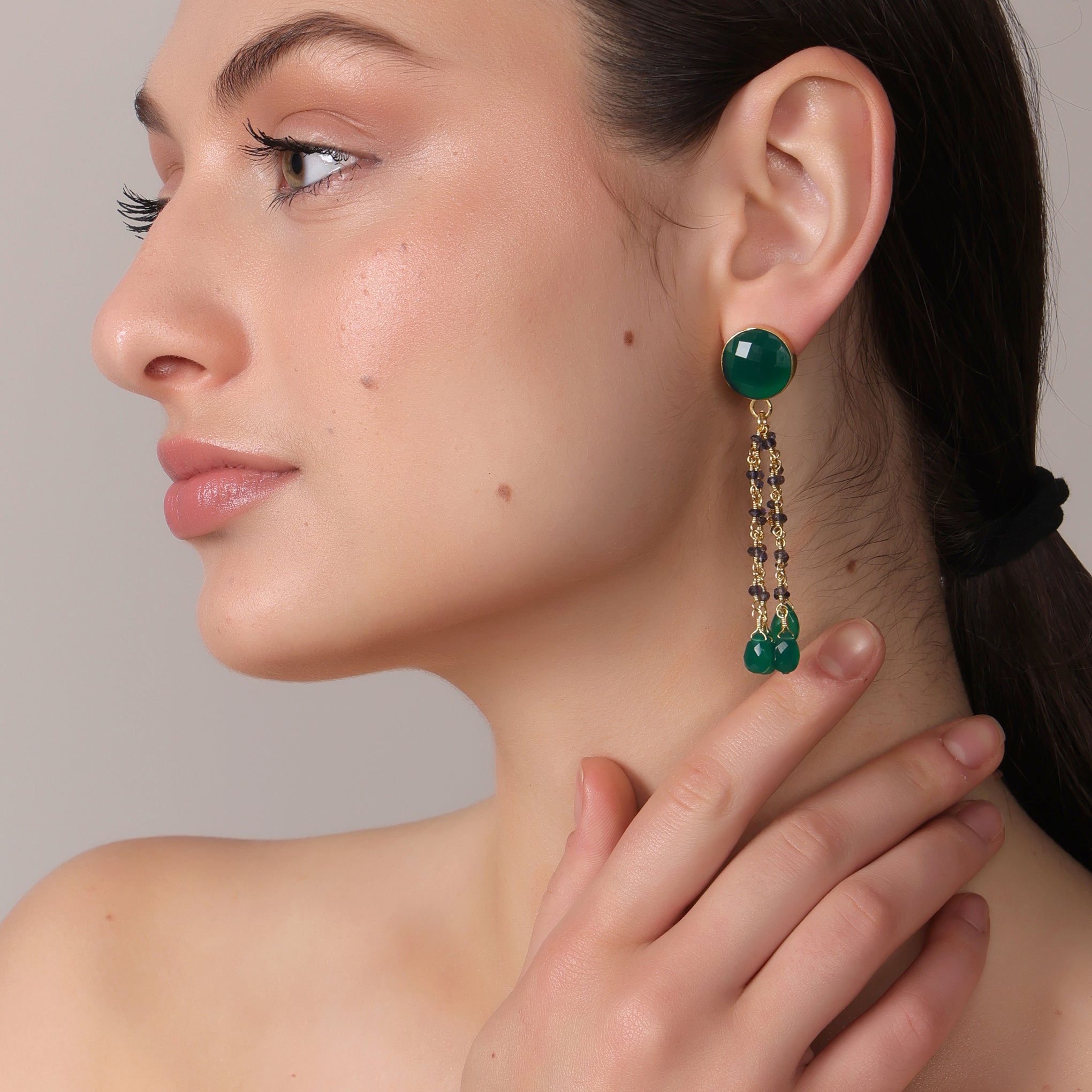 DuaGreenOnyx_IoliteEarringsHandmadeGoldPlatedMulticolorJewelry