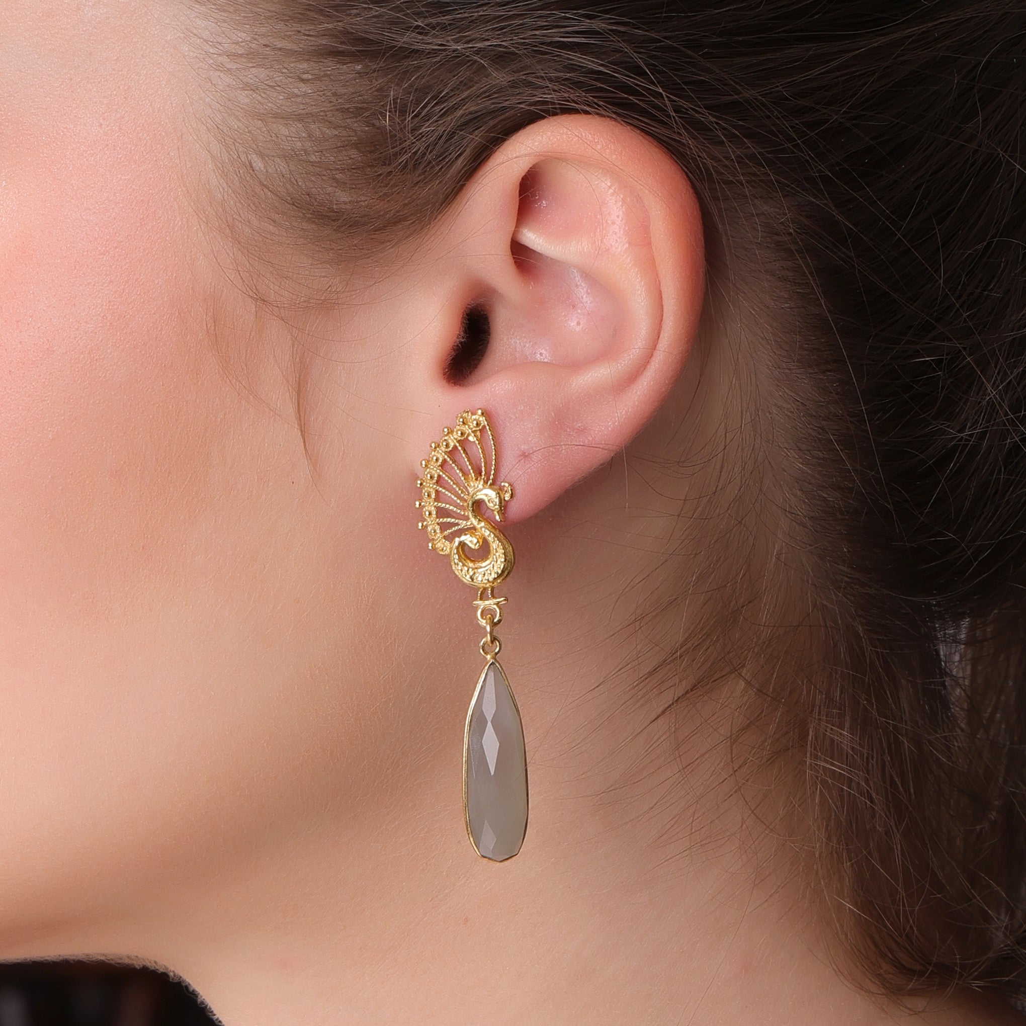 DuaGreyMoonstonePeacockEarrings_HandcraftedGold-PlatedStatementJewelry