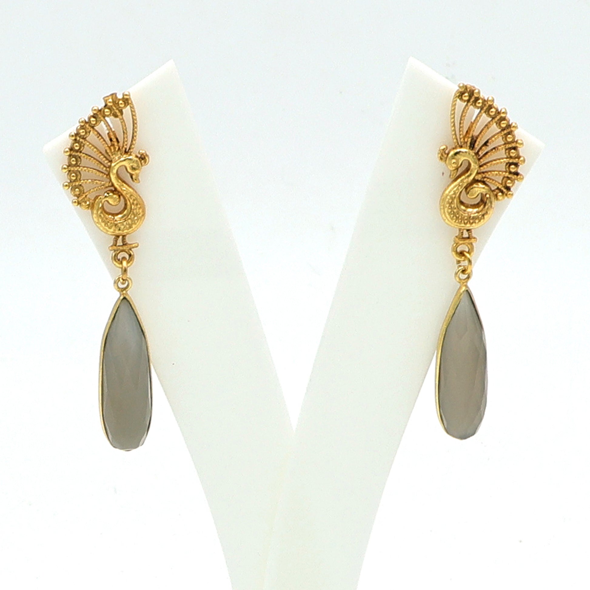 DuaGreyMoonstonePeacockEarrings_HandcraftedGold-PlatedStatementJewelry_5