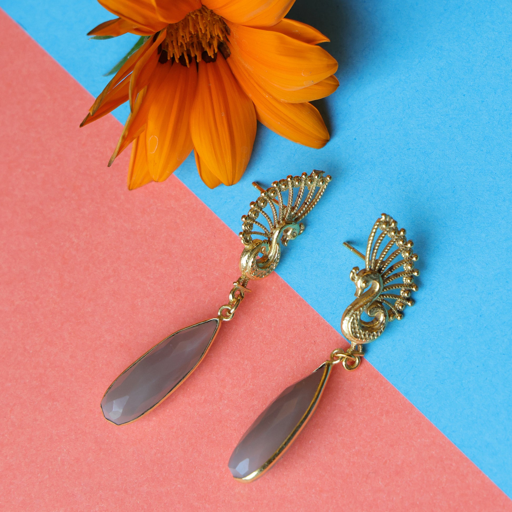 DuaGreyMoonstonePeacockEarrings_HandcraftedGold-PlatedStatementJewelry_6