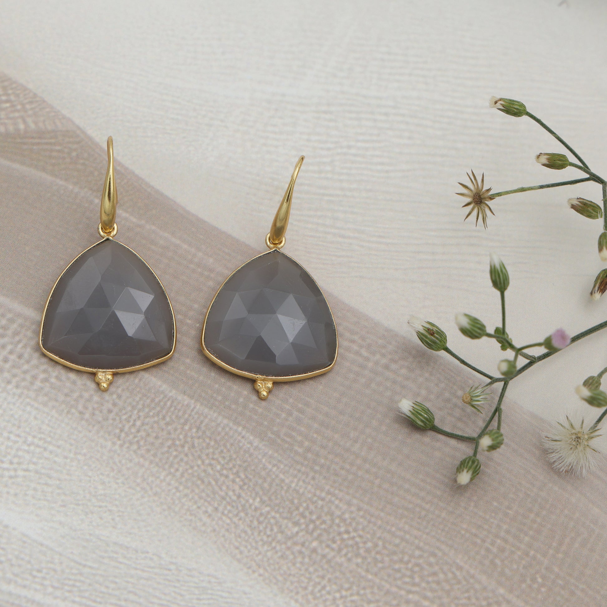 DuaGreyMoonstoneTrillionEarrings_HandmadeGold-PlatedElegantJewelry_6