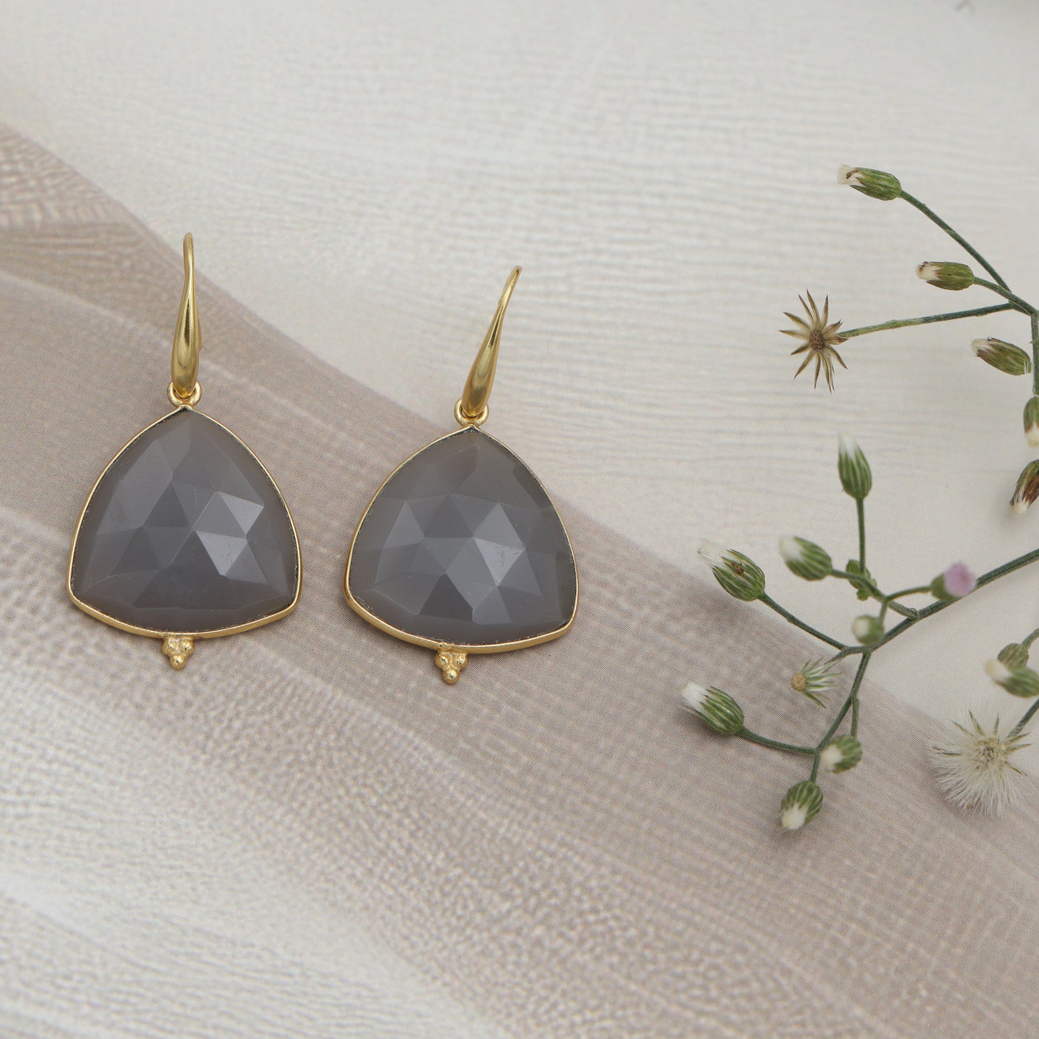 DuaGreyMoonstoneTrillionEarrings_HandmadeGold-PlatedElegantJewelry_6