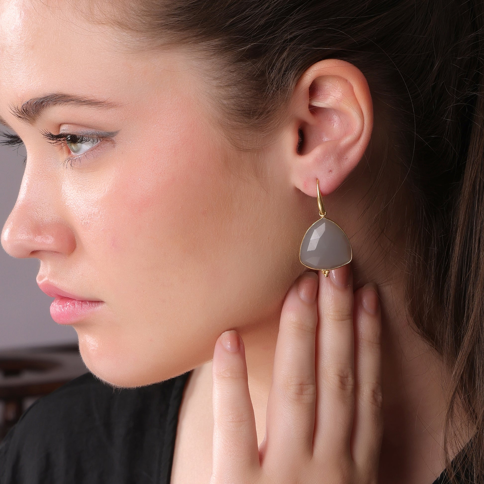 DuaGreyMoonstoneTrillionEarrings_HandmadeGold-PlatedElegantJewelry_7