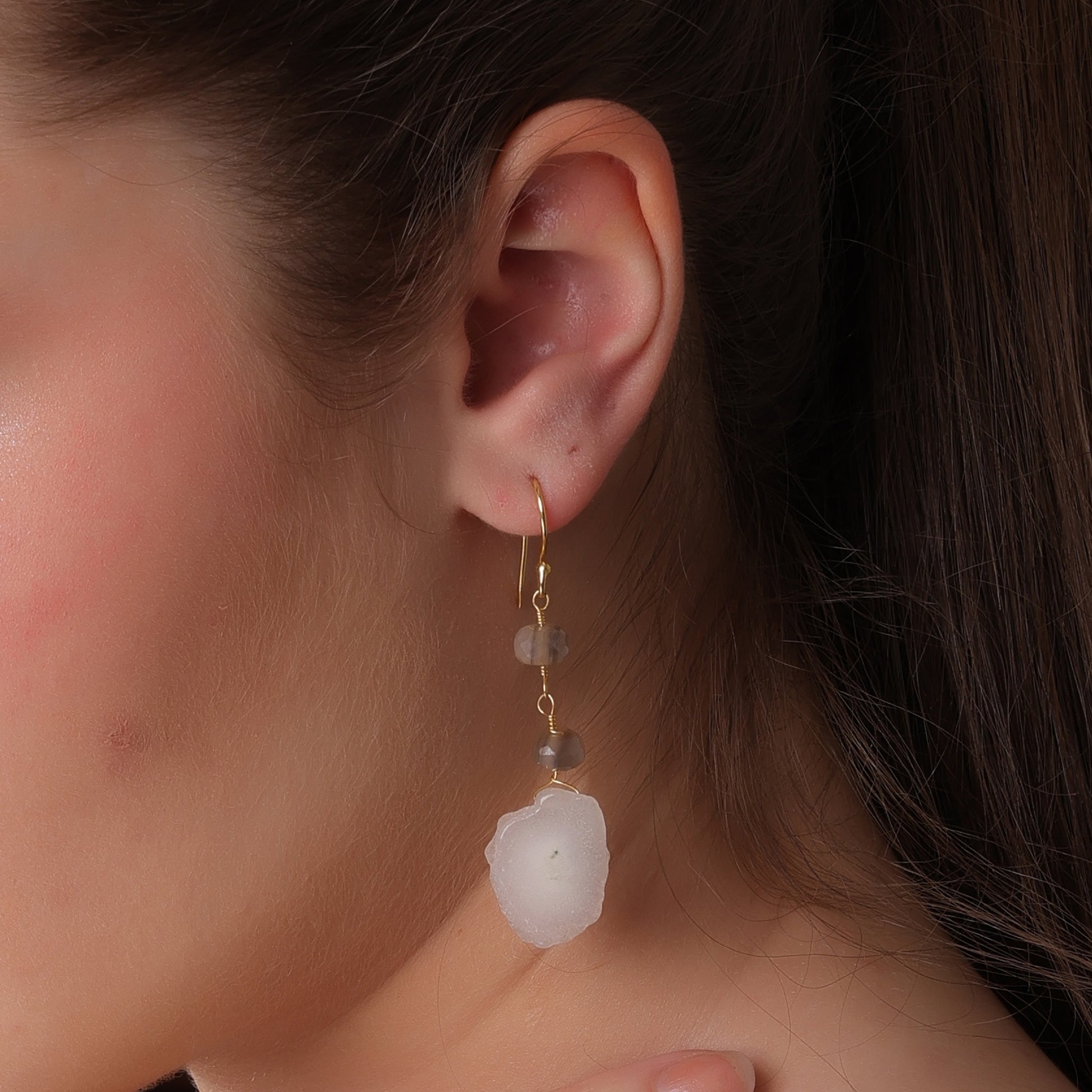 DuaGreyMoonstoneandSolarQuartzEarrings_HandmadeGold-PlatedElegantJewelry