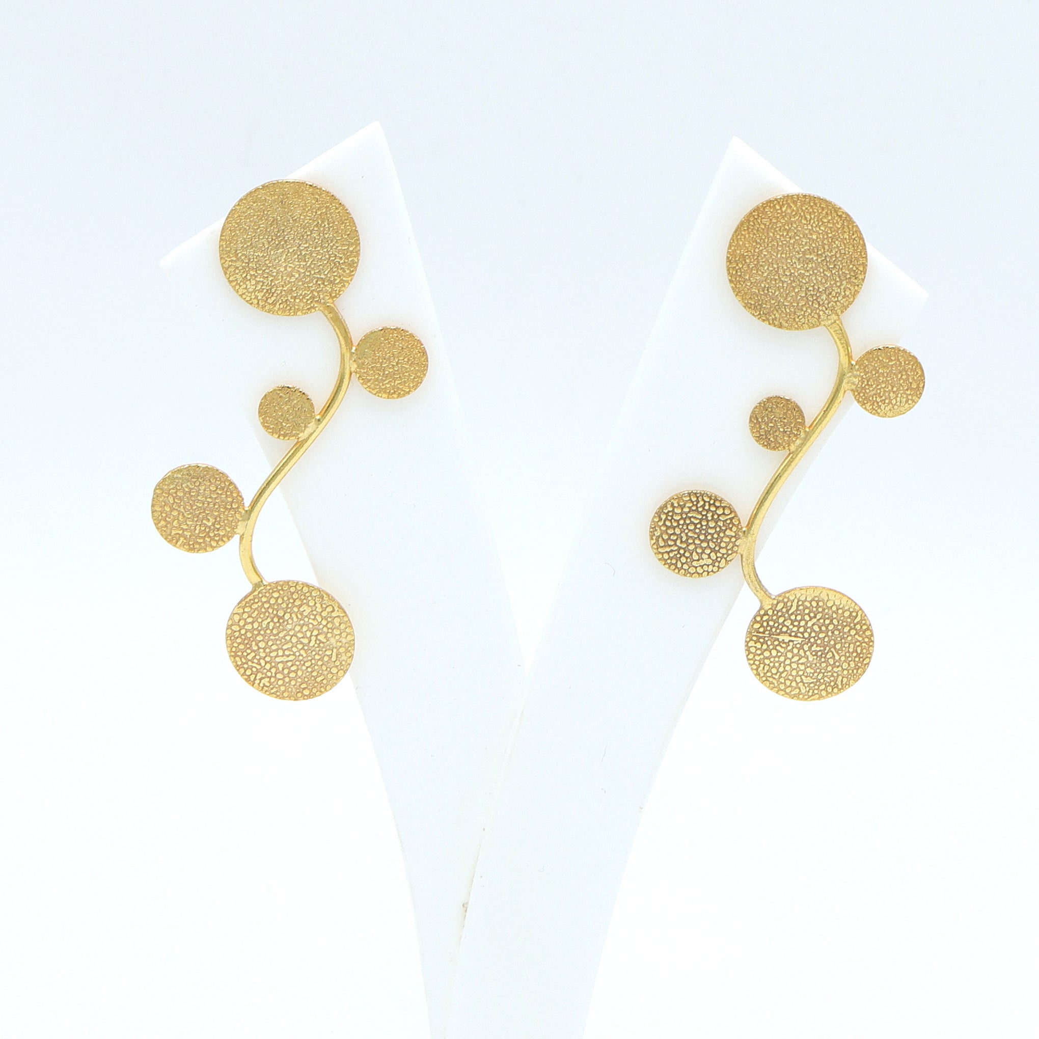 Dua Handcrafted Gold-Plated Stud Earrings – Lightweight Minimalist Jewelry for Women