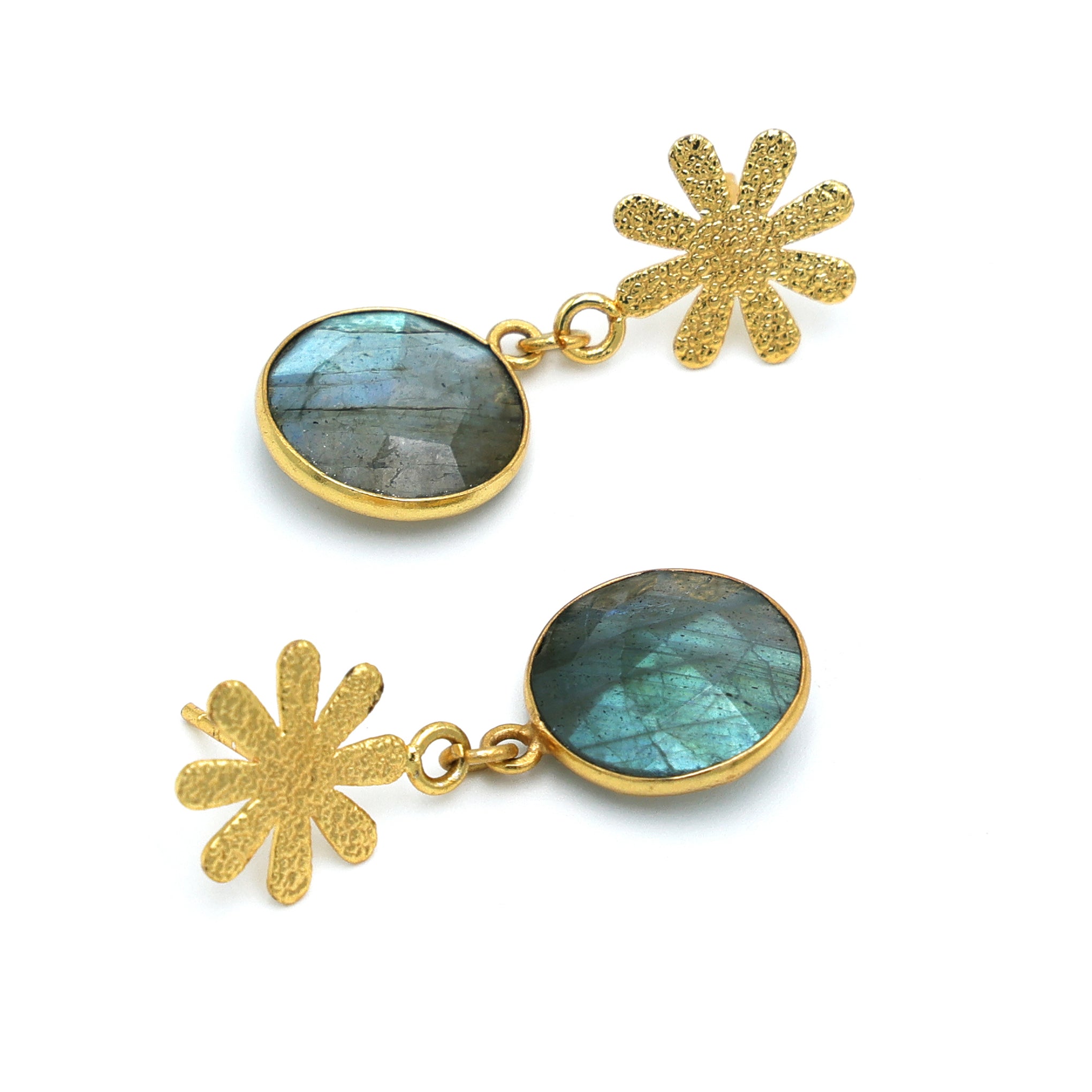 DuaLabradoriteRoundFlowerEarrings_HandmadeGold-PlatedStatementJewelry_4