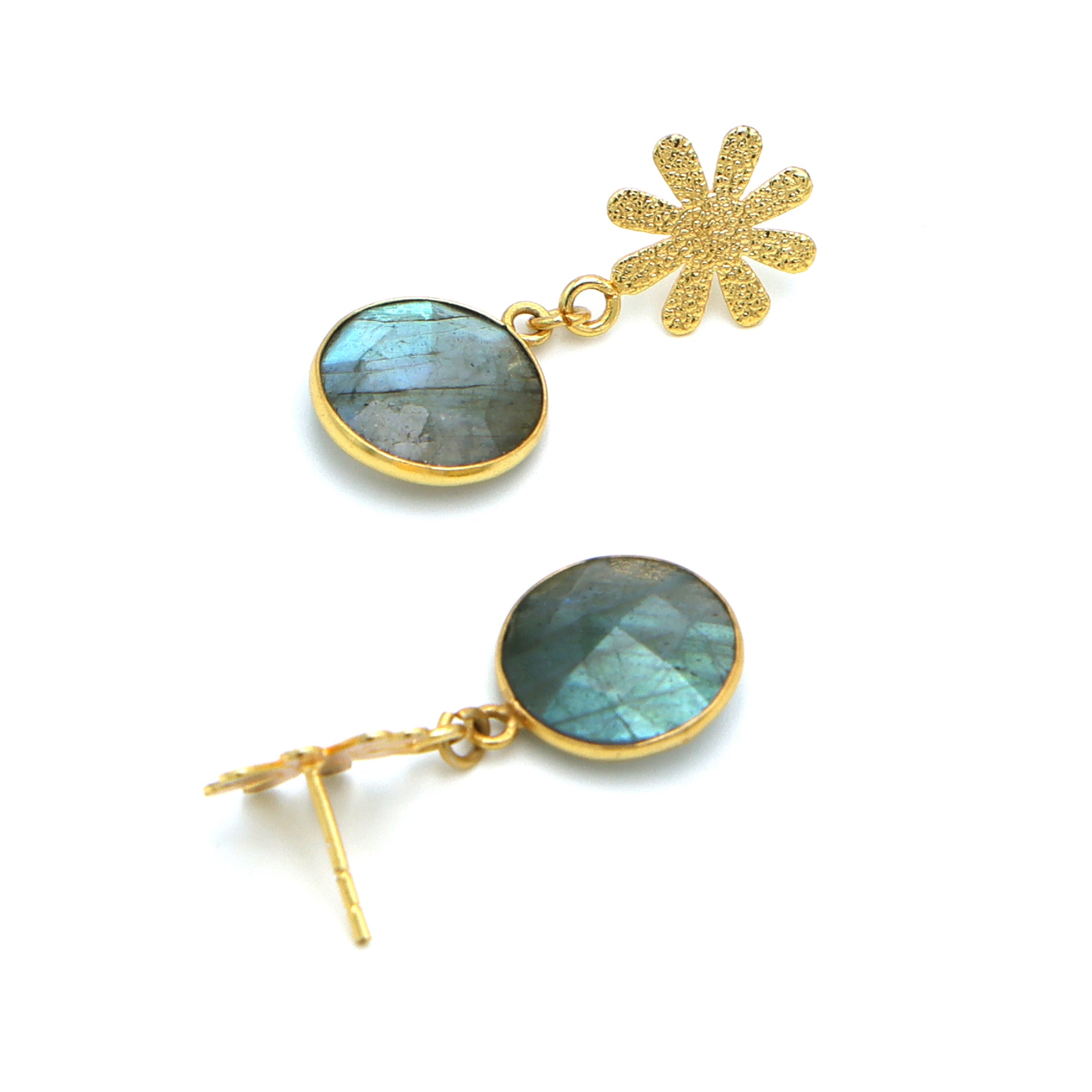 DuaLabradoriteRoundFlowerEarrings_HandmadeGold-PlatedStatementJewelry_5