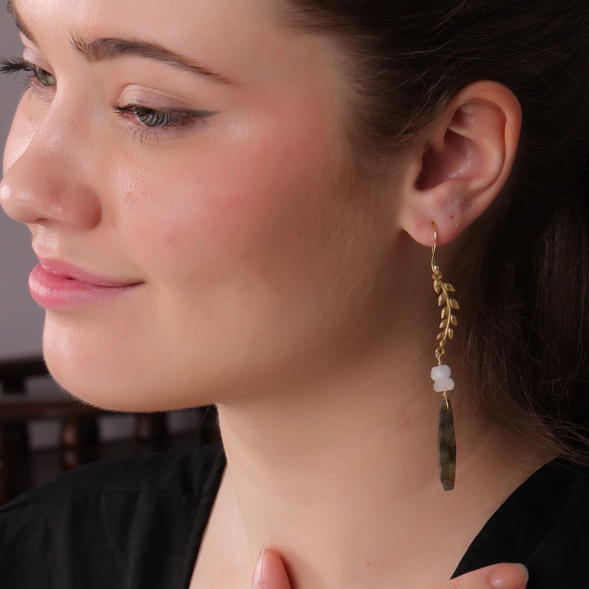 DuaLabradoriteandRainbowMoonstoneEarrings_HandcraftedGold