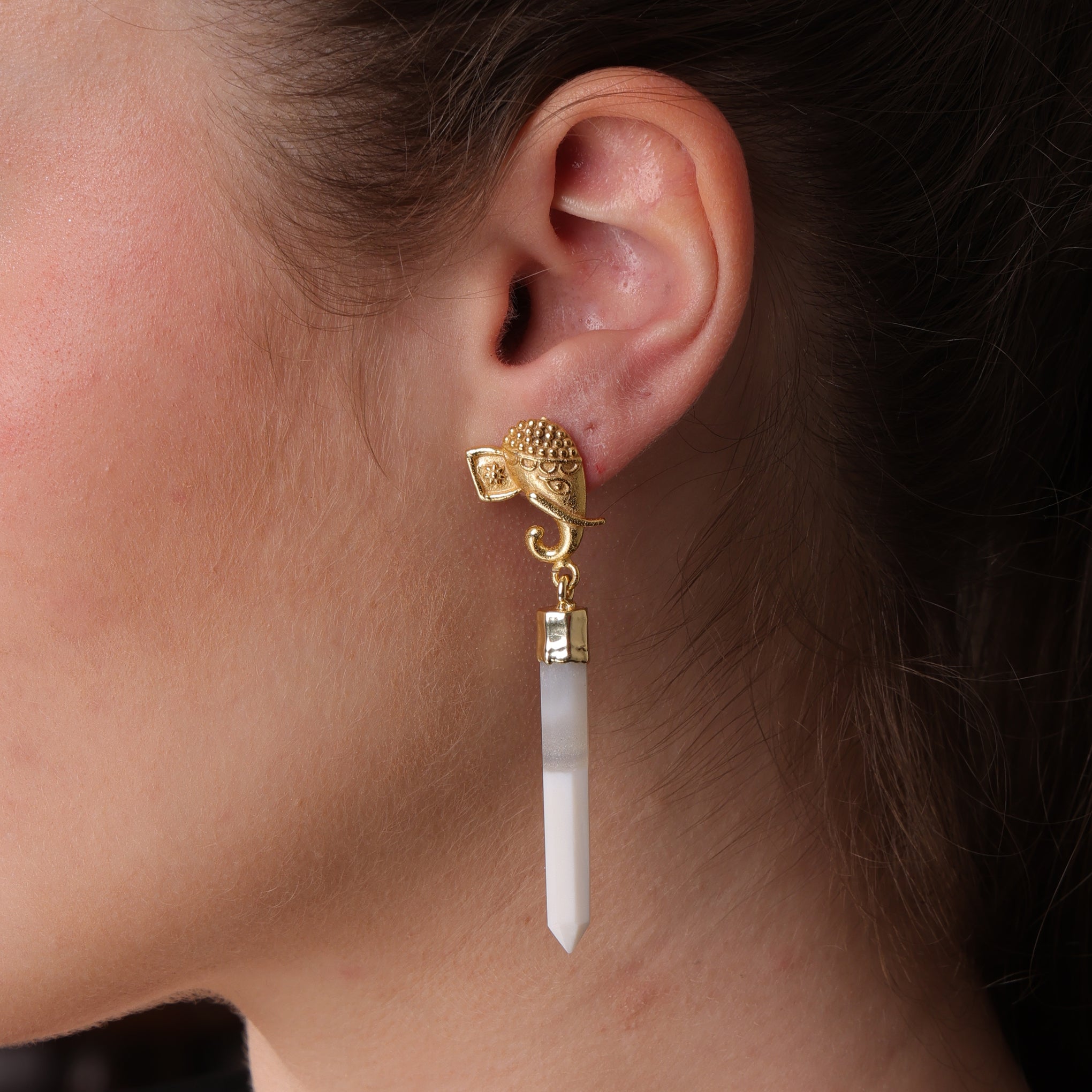 DuaLaceAgatePencilEarrings_HandcraftedGold-PlatedStatementJewelry