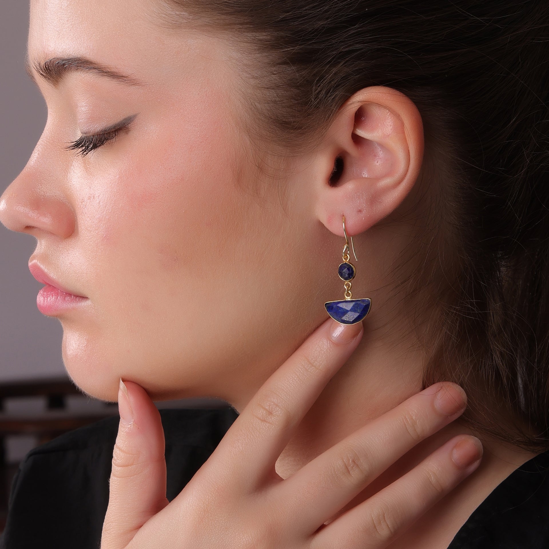 DuaLapisRoundHalfMoonEarrings_HandcraftedGold-PlatedUniqueJewelry