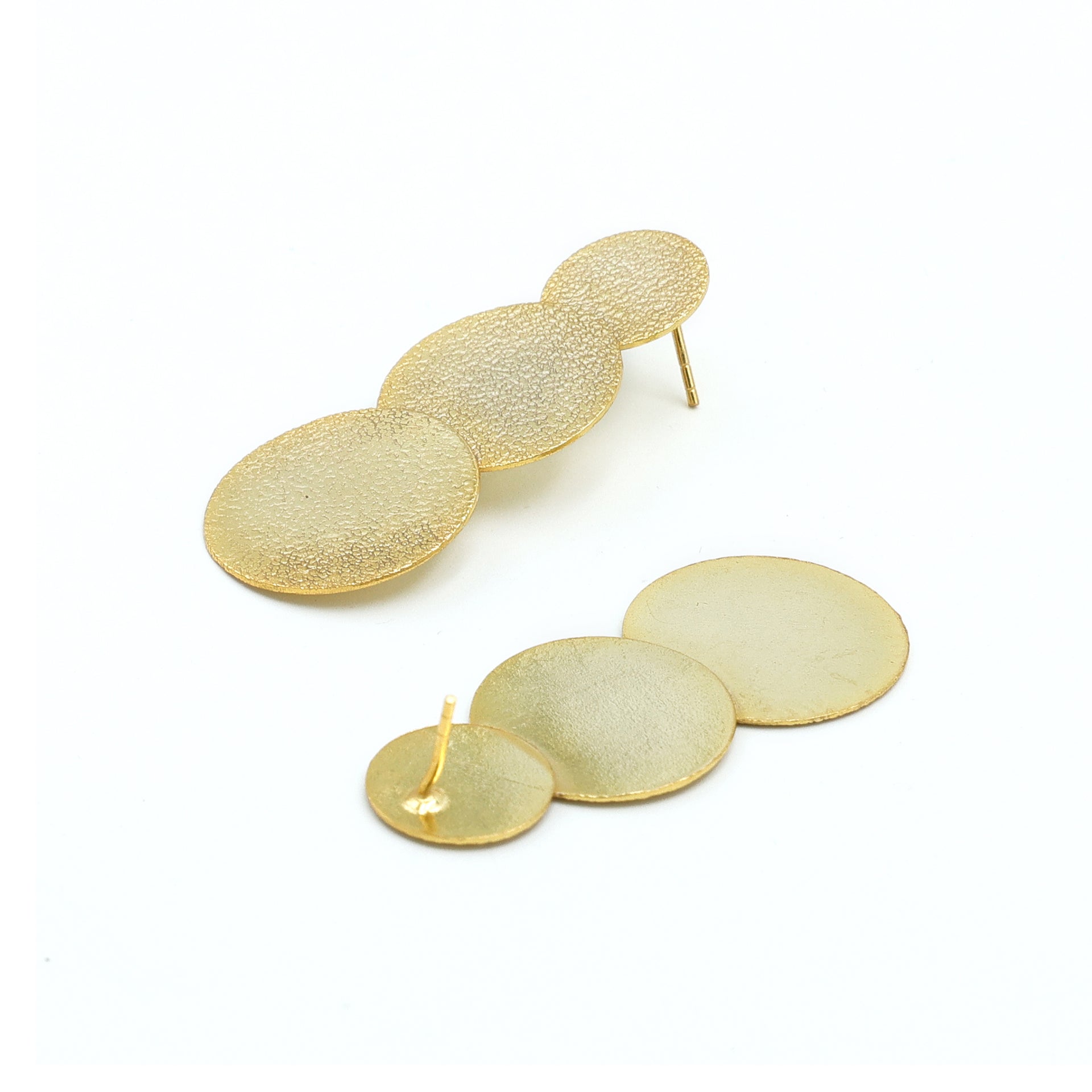 Dua Minimalist Gold-Plated Brass Earrings – Stylish Handcrafted Party Wear for Women