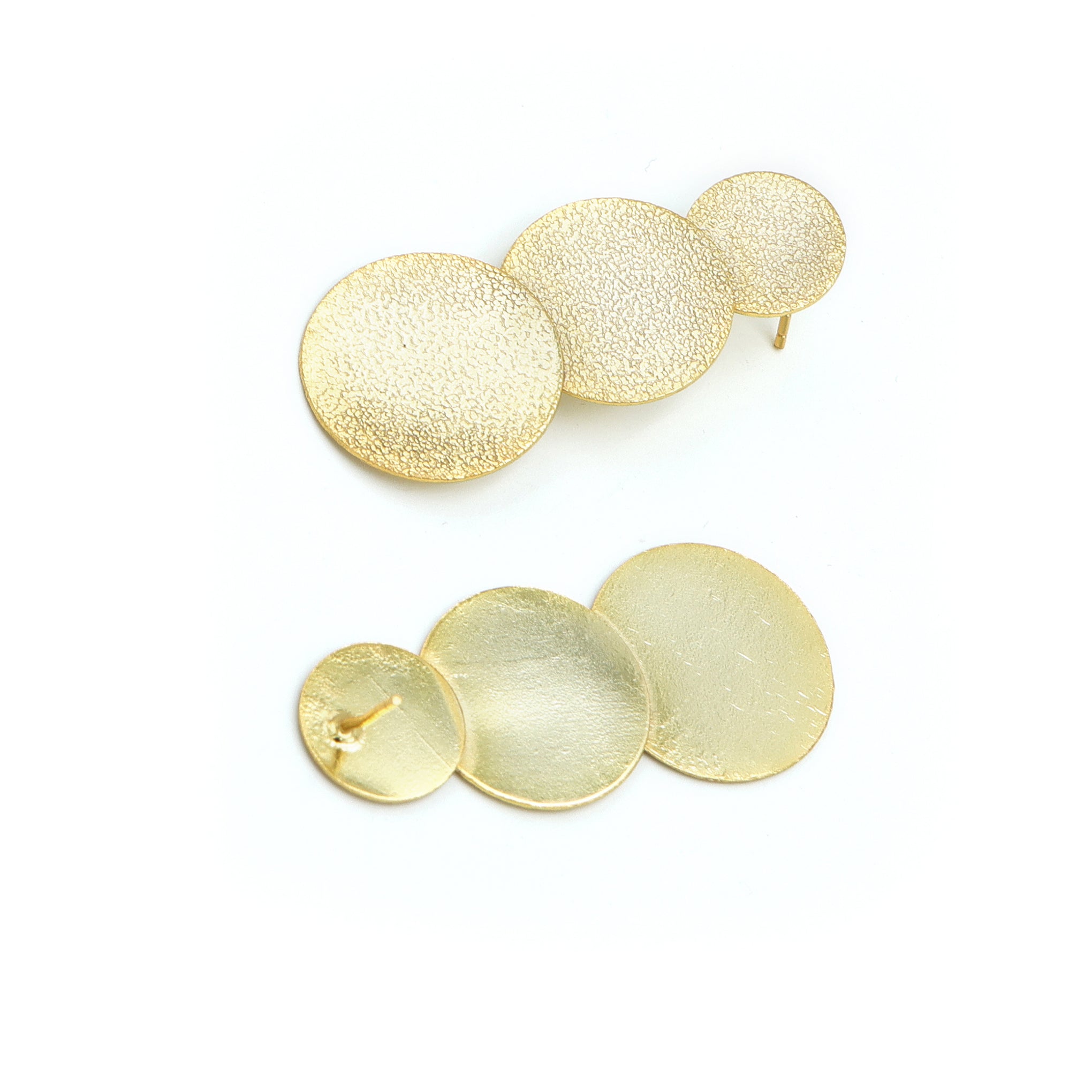 Dua Minimalist Gold-Plated Brass Earrings – Stylish Handcrafted Party Wear for Women
