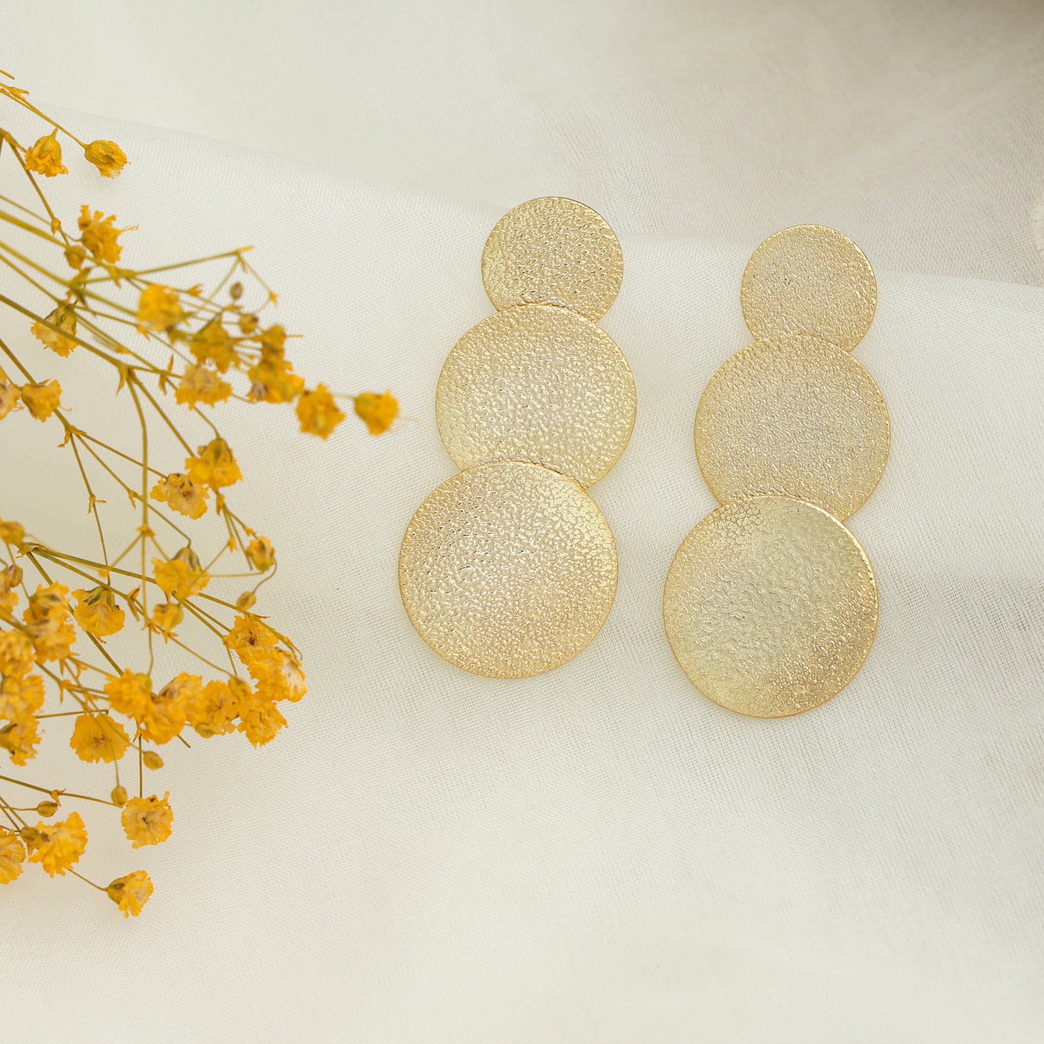 Dua Minimalist Gold-Plated Brass Earrings – Stylish Handcrafted Party Wear for Women
