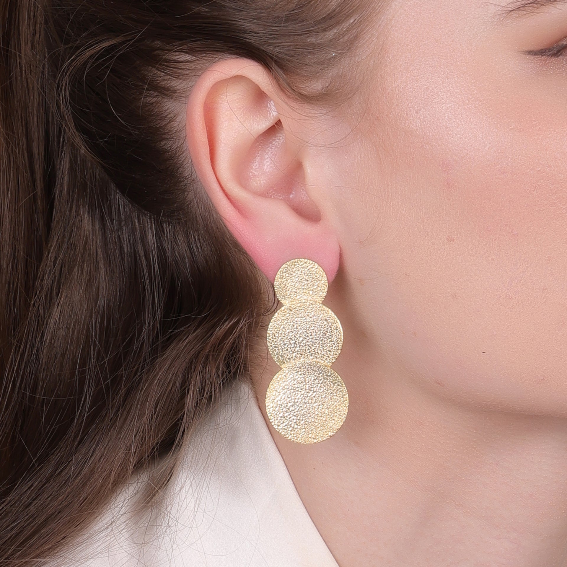 Dua Minimalist Gold-Plated Brass Earrings – Stylish Handcrafted Party Wear for Women