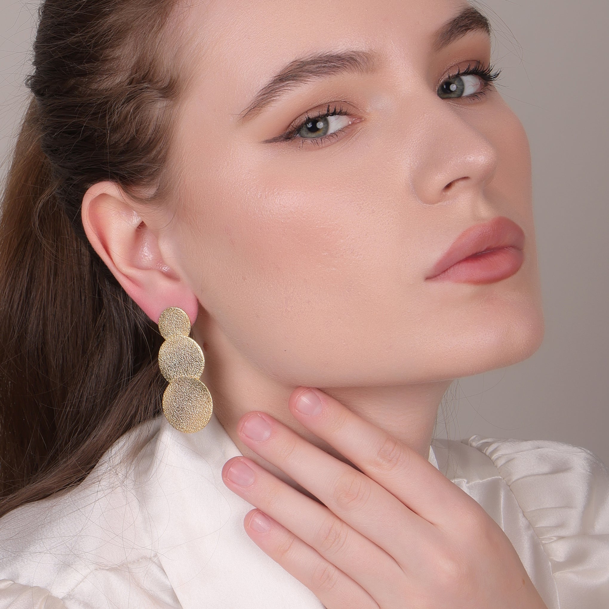 Dua Minimalist Gold-Plated Brass Earrings – Stylish Handcrafted Party Wear for Women