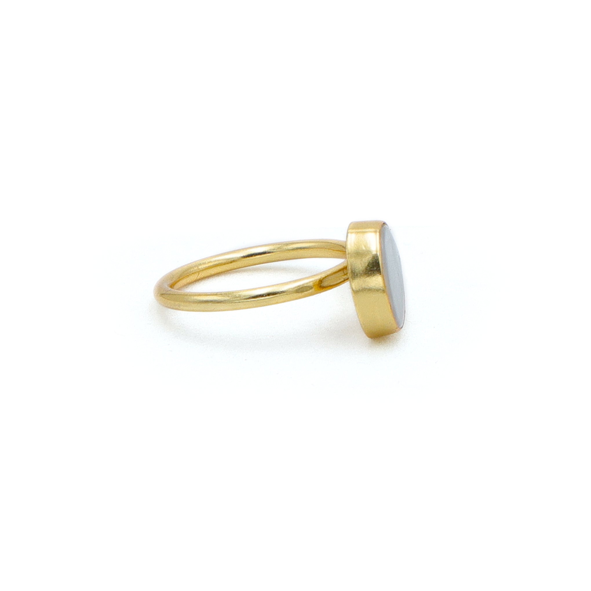 Dua Mother of Pearl Heart Ring – Romantic Gold-Plated Pearl Jewelry - Dua Online