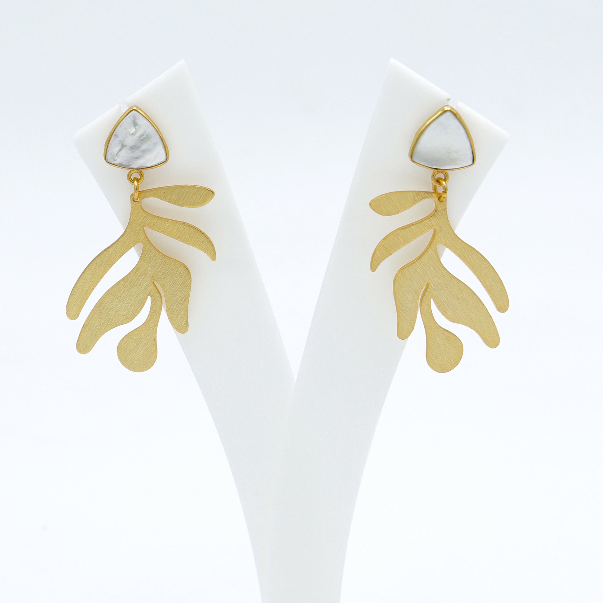 DuaMotherofPearlTrillionEarrings_HandmadeGold-PlatedElegantJewelry