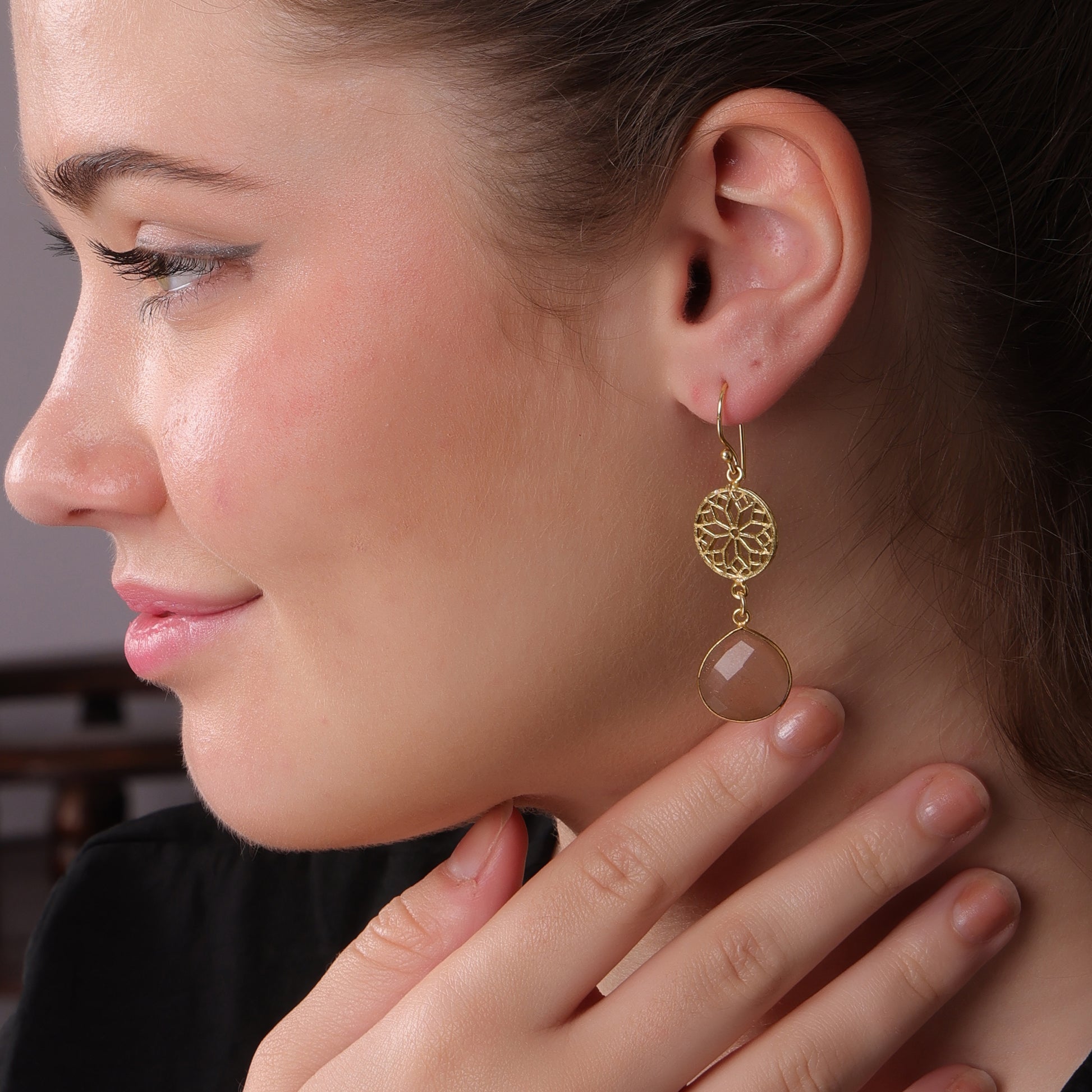 DuaPeachChakraEarrings_HandcraftedGold-PlatedStatementJewelry