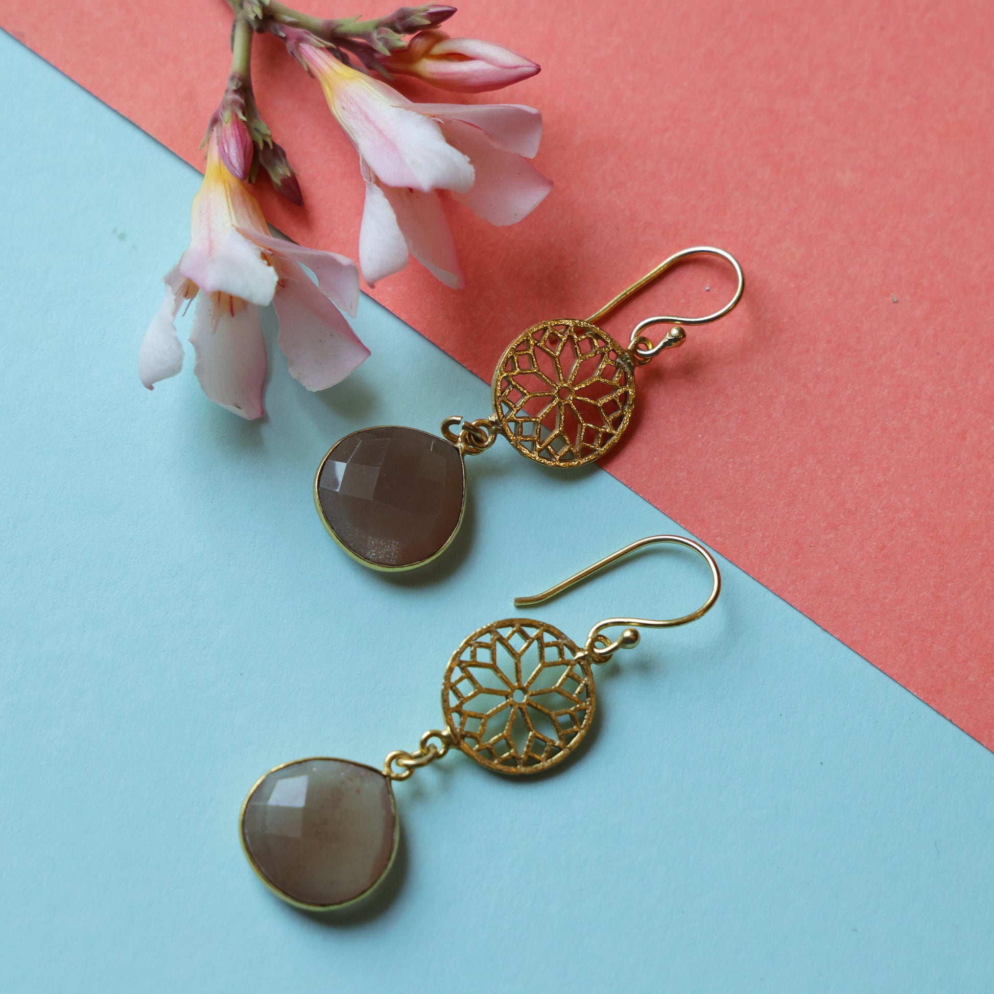DuaPeachChakraEarrings_HandcraftedGold-PlatedStatementJewelry