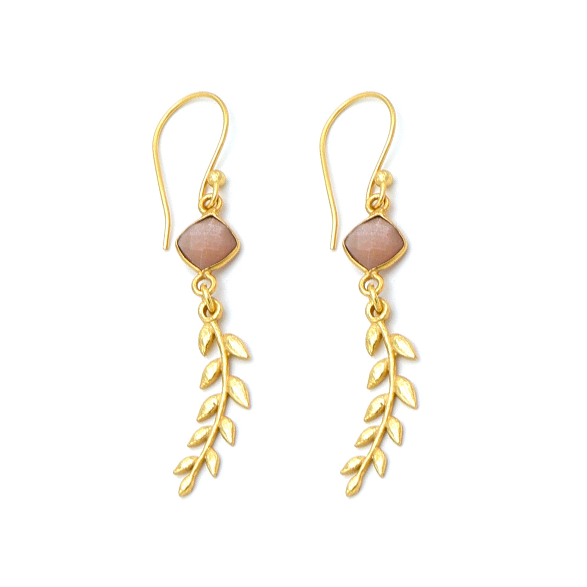 DuaPeachMoonstoneLeafEarrings_HandmadeGold-PlatedElegantJewelry_5