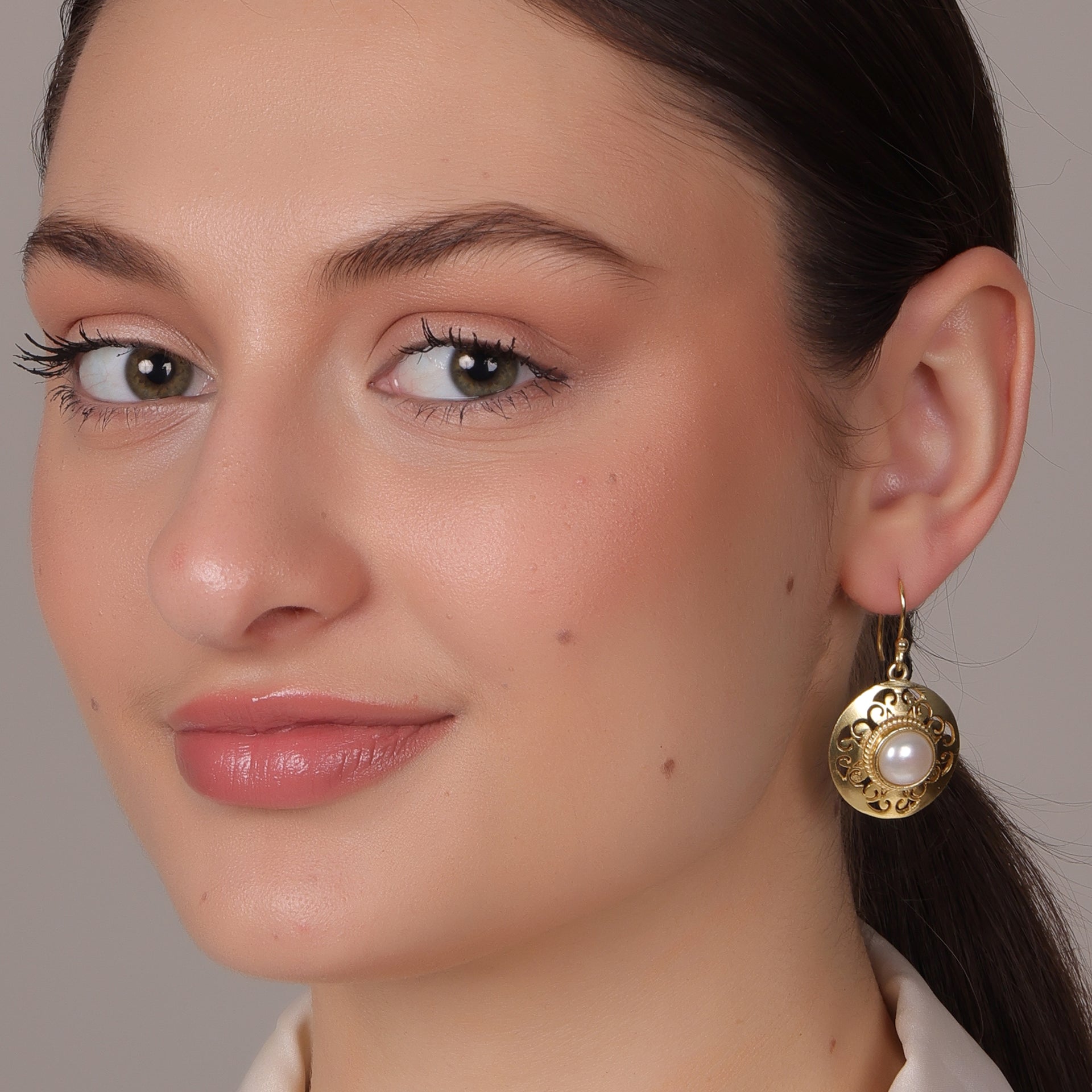 Dua Pearl Flower Earrings – Gold-Plated Handcrafted Elegant Jewelry - Dua Online