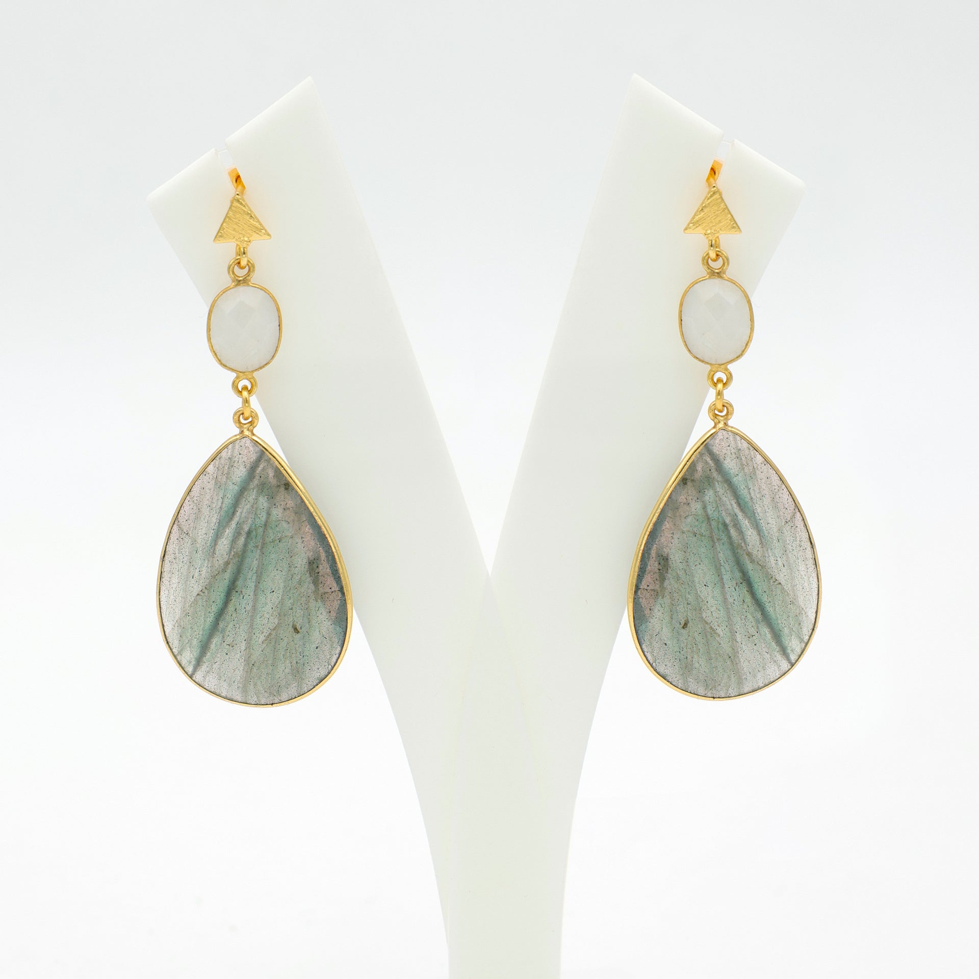 DuaRainbowMoonstone_LabradoriteEarringsHandmadeGoldPlatedGemstoneJewelry